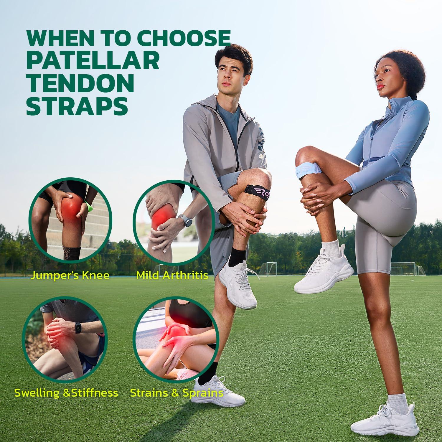 Paquete de 2 Bandas de Soporte para Rodilla aoFIT - Almohadilla Ergonómica