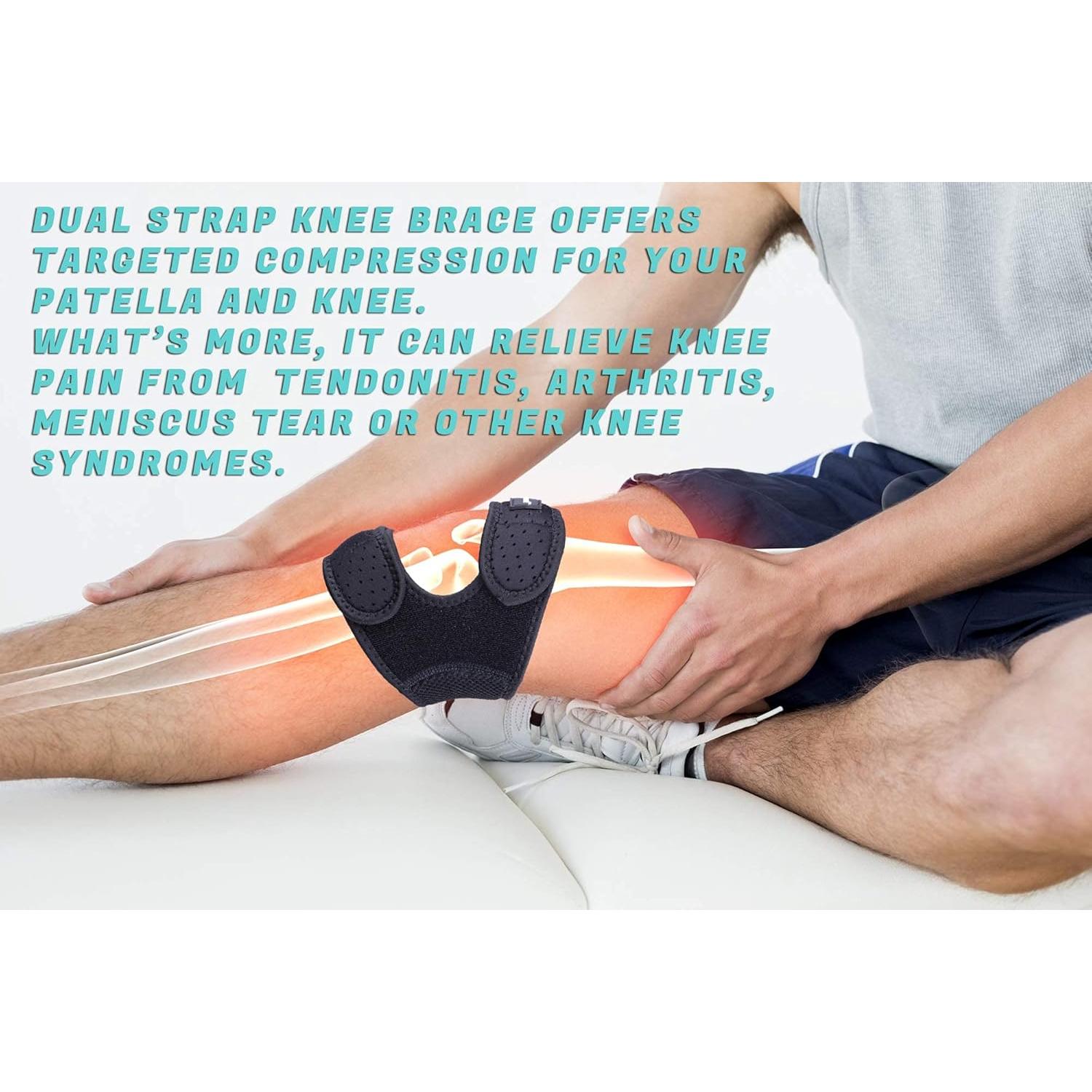 Rodillera Patelar Doble Ajustable Thx4COPPER para Alivio de Dolor