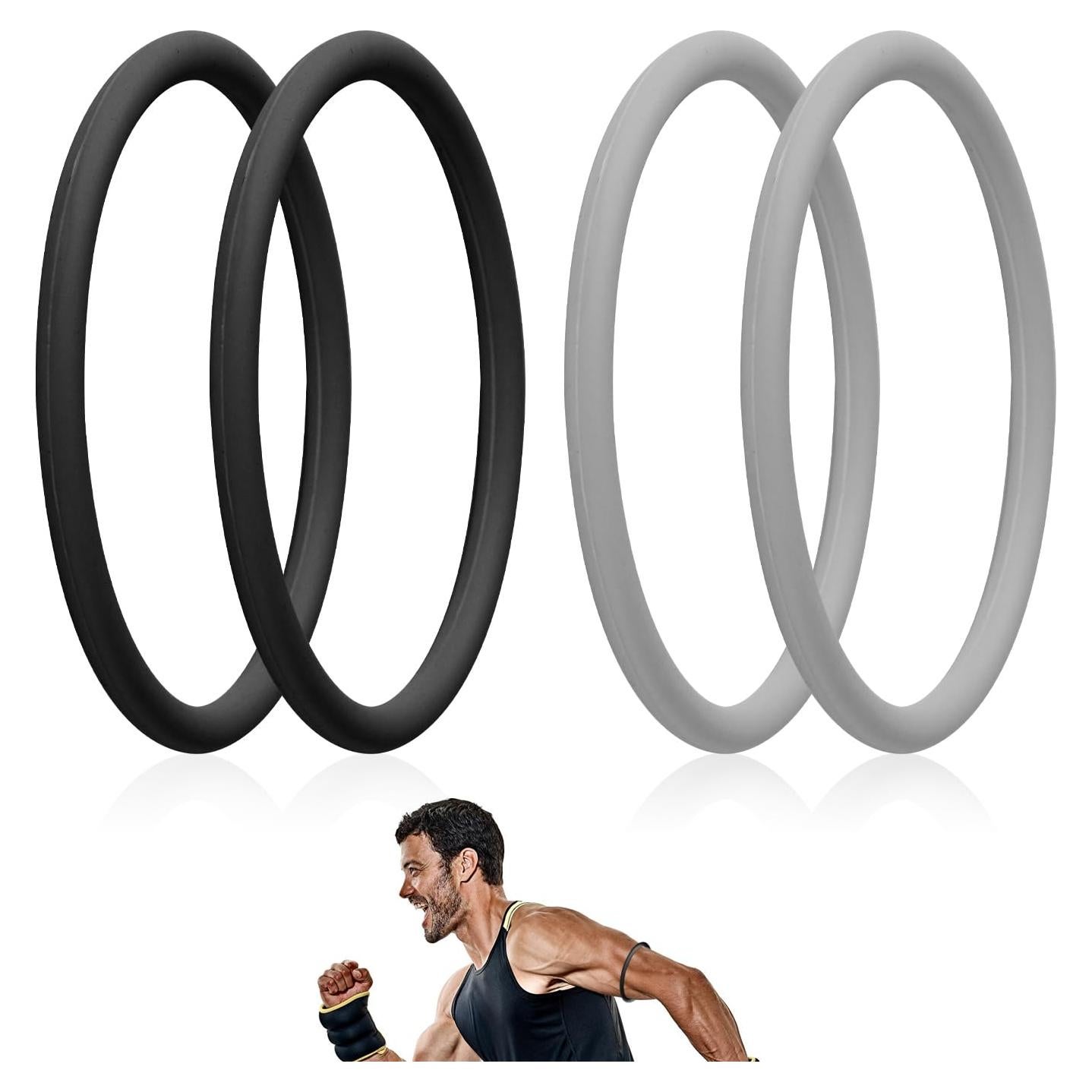 4 Soportes de Tendón Patelar Lyreh - Silicona Ergonómica