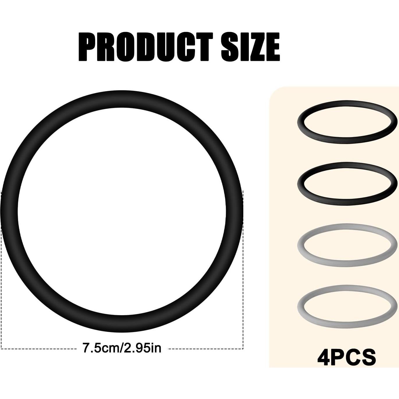 4 Soportes de Tendón Patelar Lyreh - Silicona Ergonómica