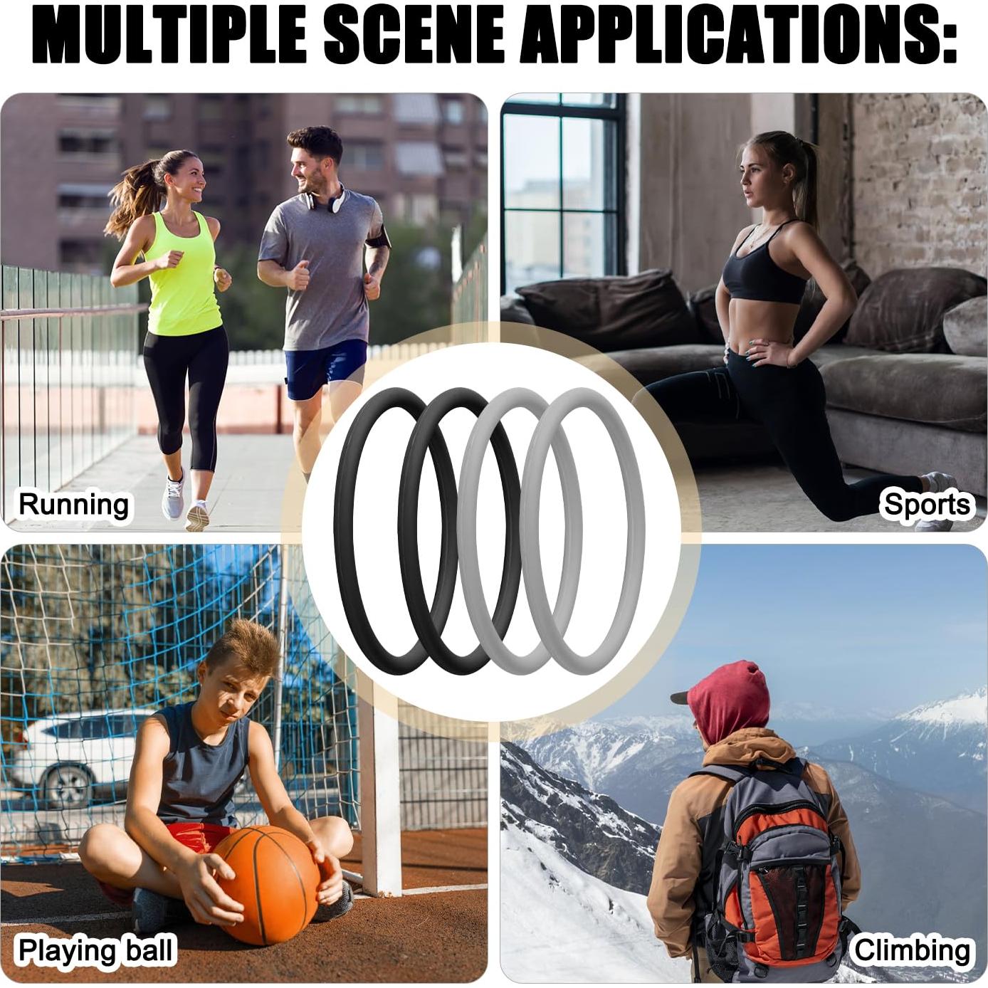 4 Soportes de Tendón Patelar Lyreh - Silicona Ergonómica