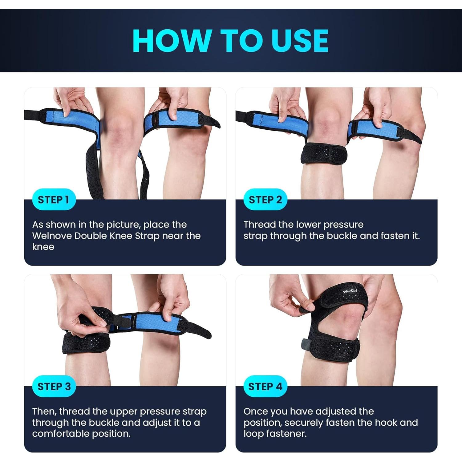 Soporte para Rodilla Welnove - 2 Férulas Ajustables S/M