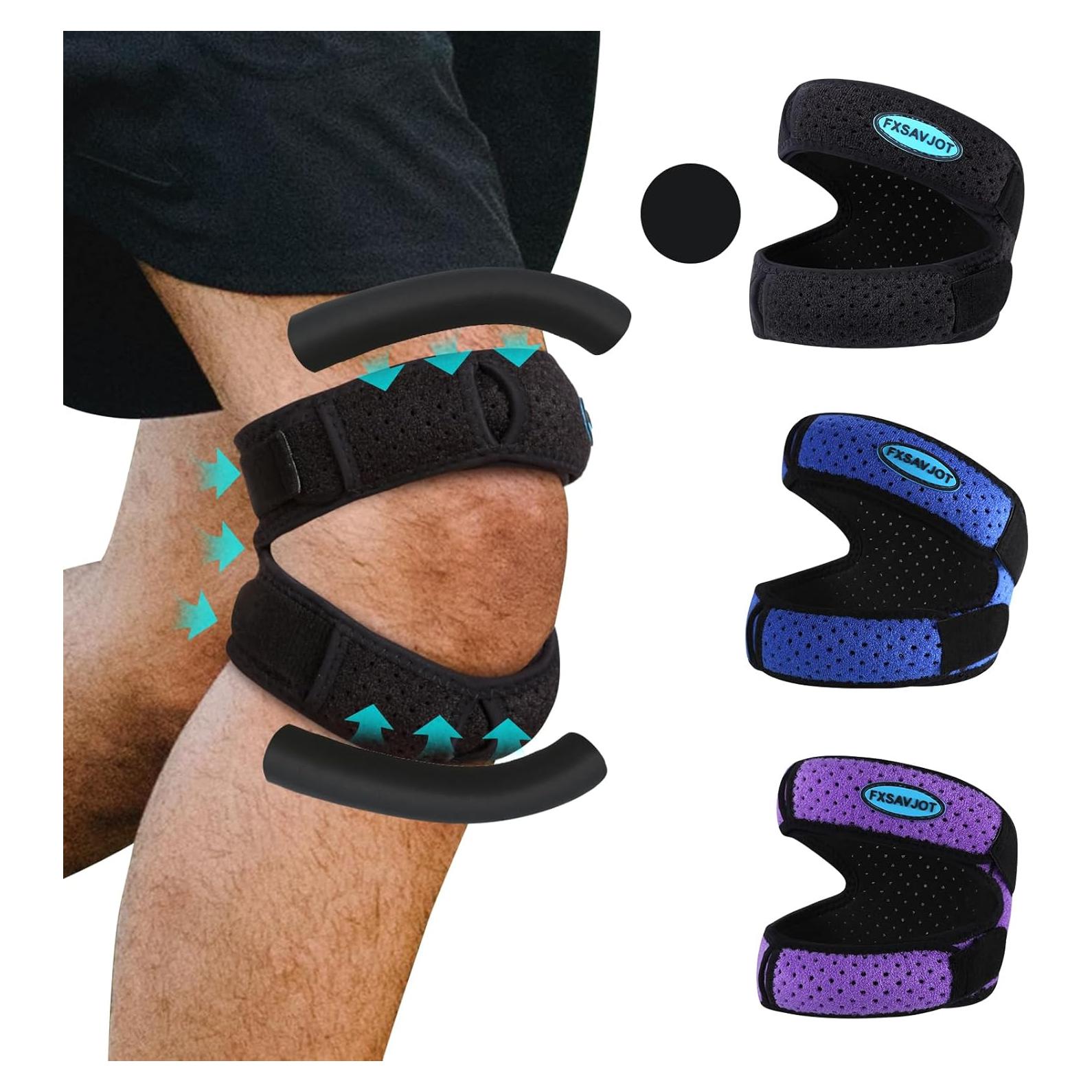 Faja de Rodilla FXSAVJOT Soporte Neopreno Ajustable Grande Negro