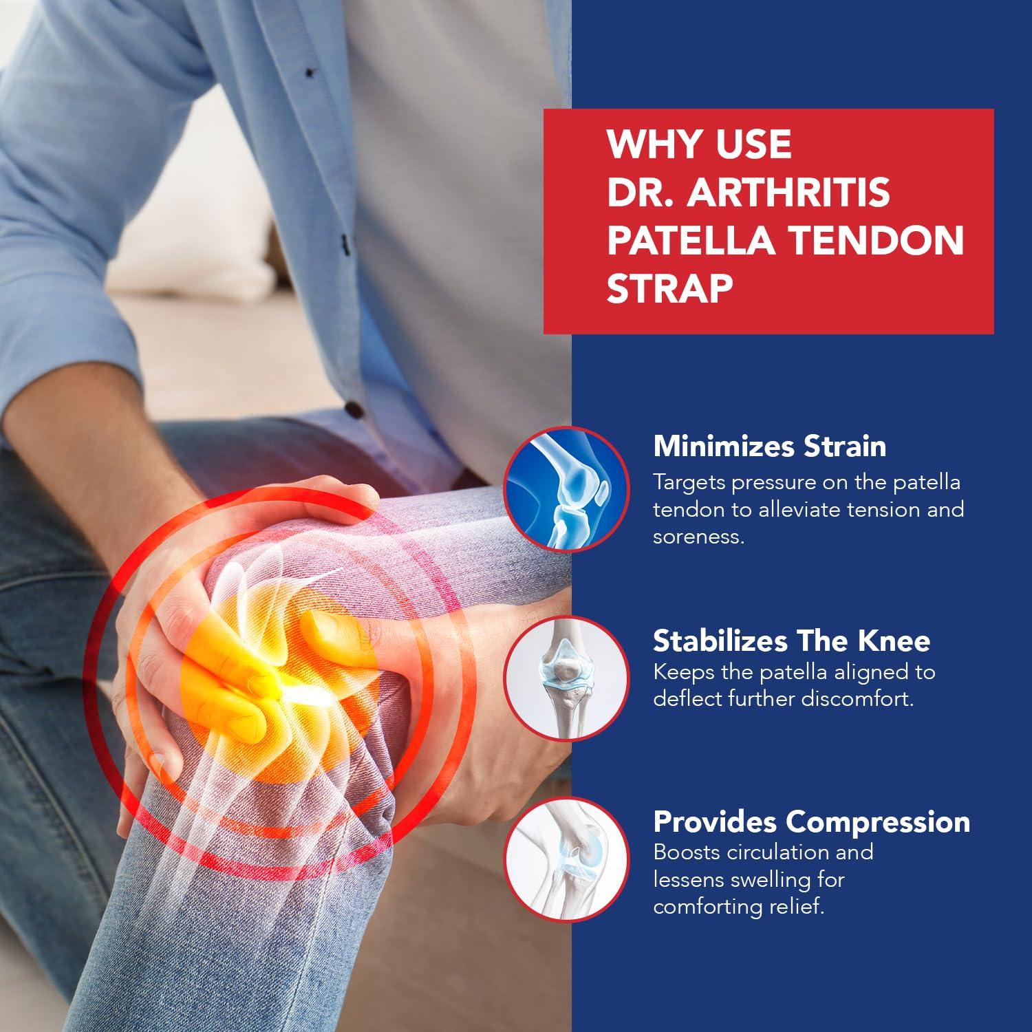 Correa de Tendón Patelar Dr. Arthritis - Alivio Dolor Rodilla Única Rosa