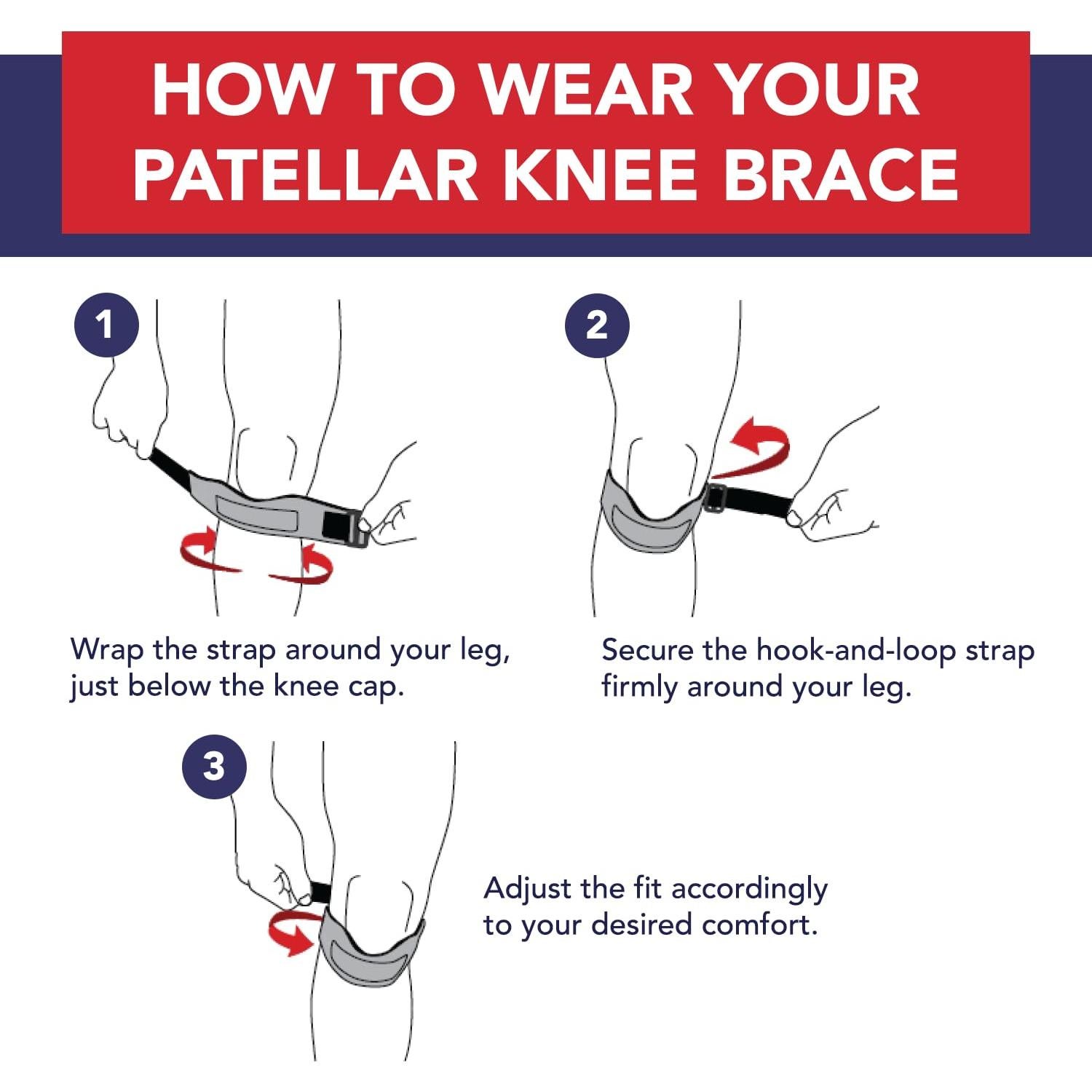 Correa de Tendón Patelar Dr. Arthritis - Alivio Dolor Rodilla Única Rosa