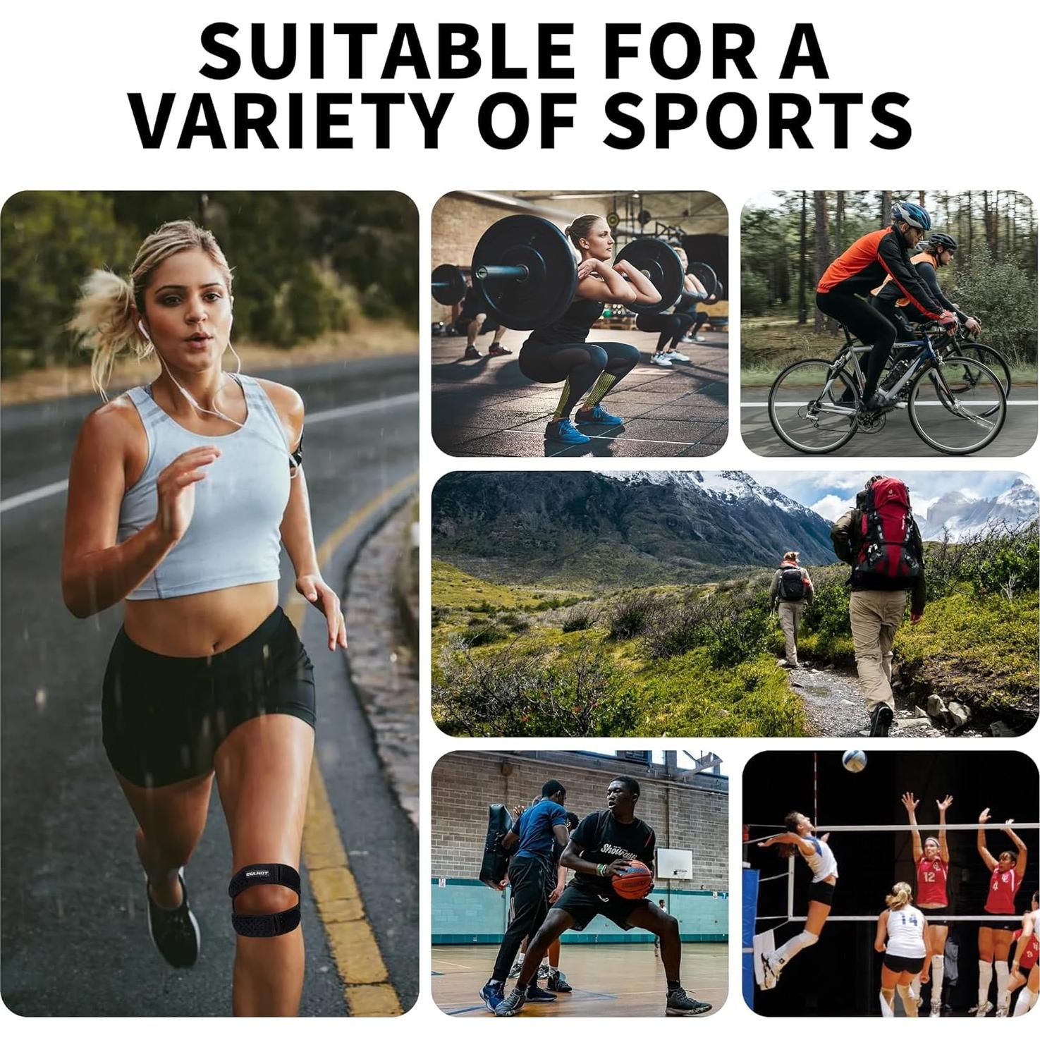 Correa de Soporte Patelar YEEKORO Ajustable para Rodilla