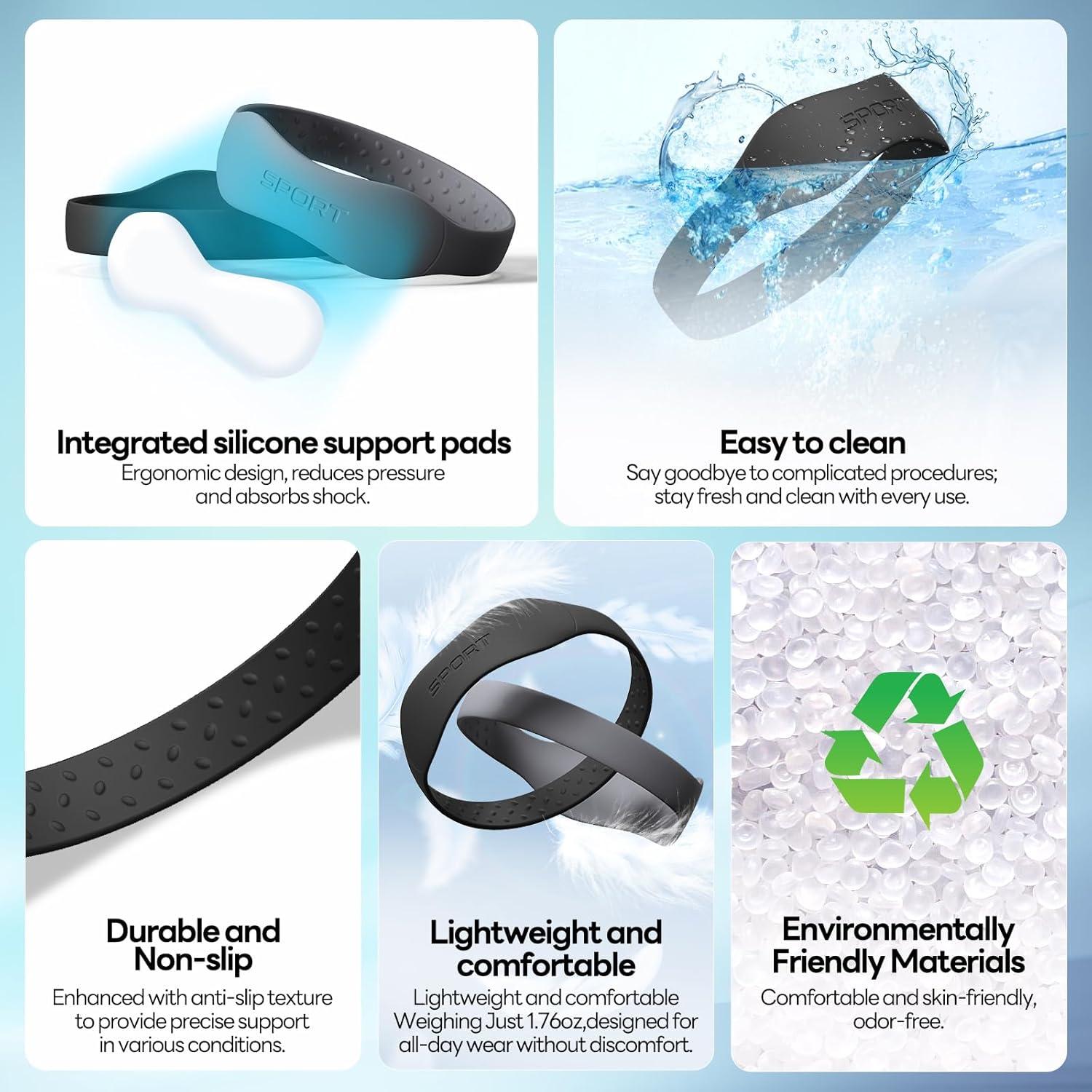 Correa de Soporte Patelar CJing - 2 Bandas de Silicona Mediana