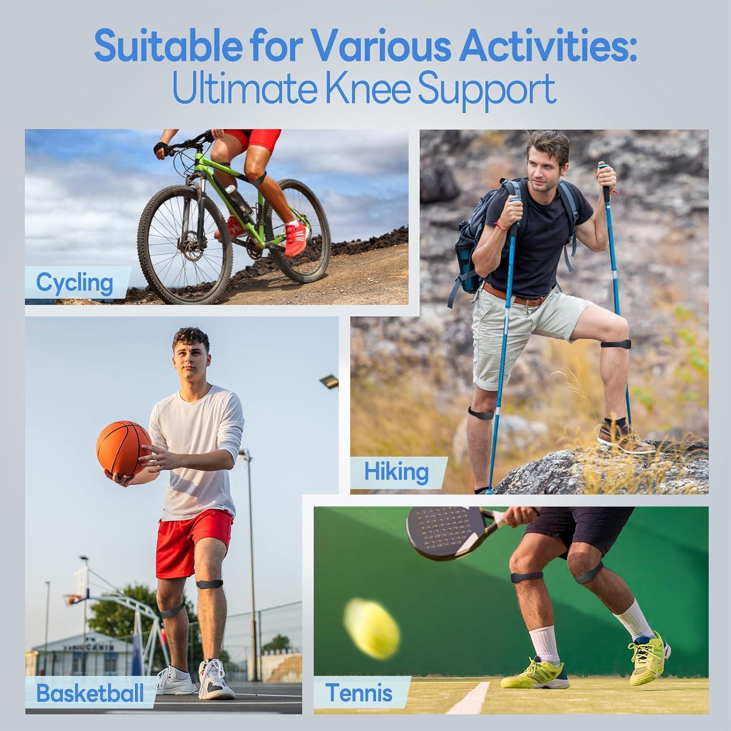 Correa de Soporte Patelar CJing - 2 Bandas de Silicona Mediana