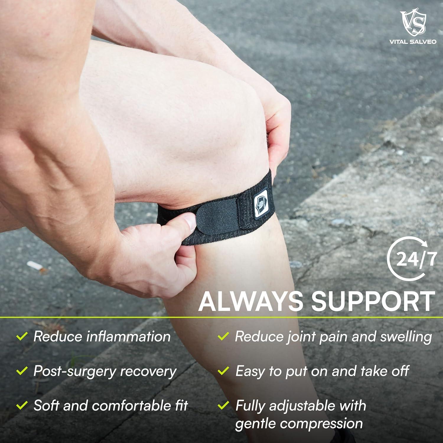 Faja de Compresión para Rodilla Vital Salveo Transpirable 5.1x40.6cm