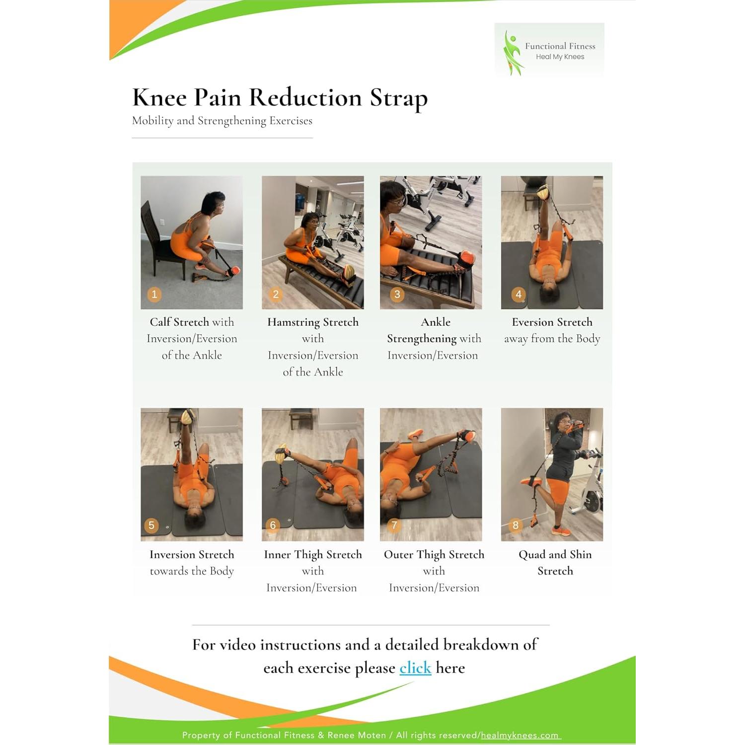 Correa de Estiramiento Yipin para Rodillas y Tobillos - Alivio Artritis