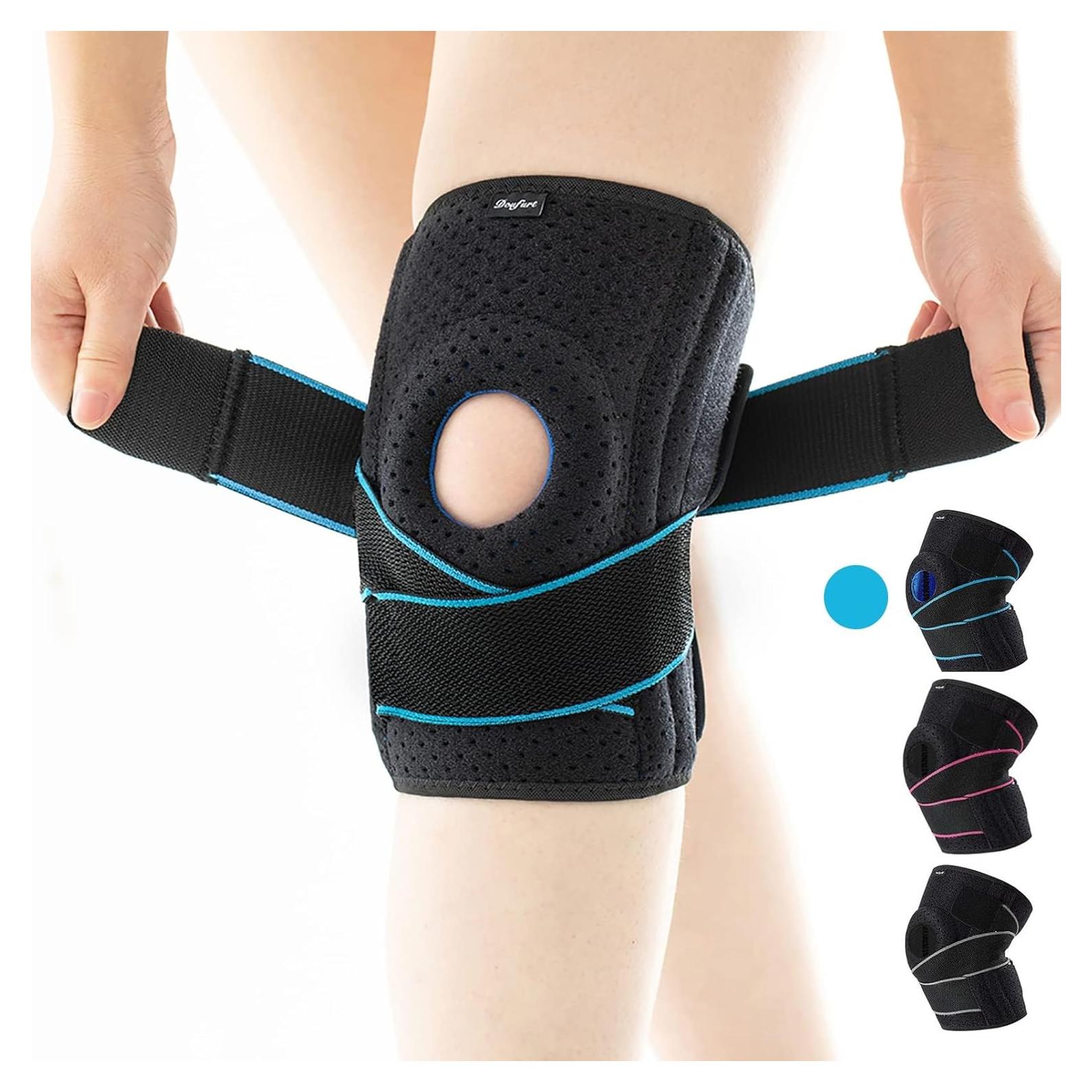 Rodillera DOUFURT Unisex Mediana Alivio Dolor Rodilla Azul/Negro