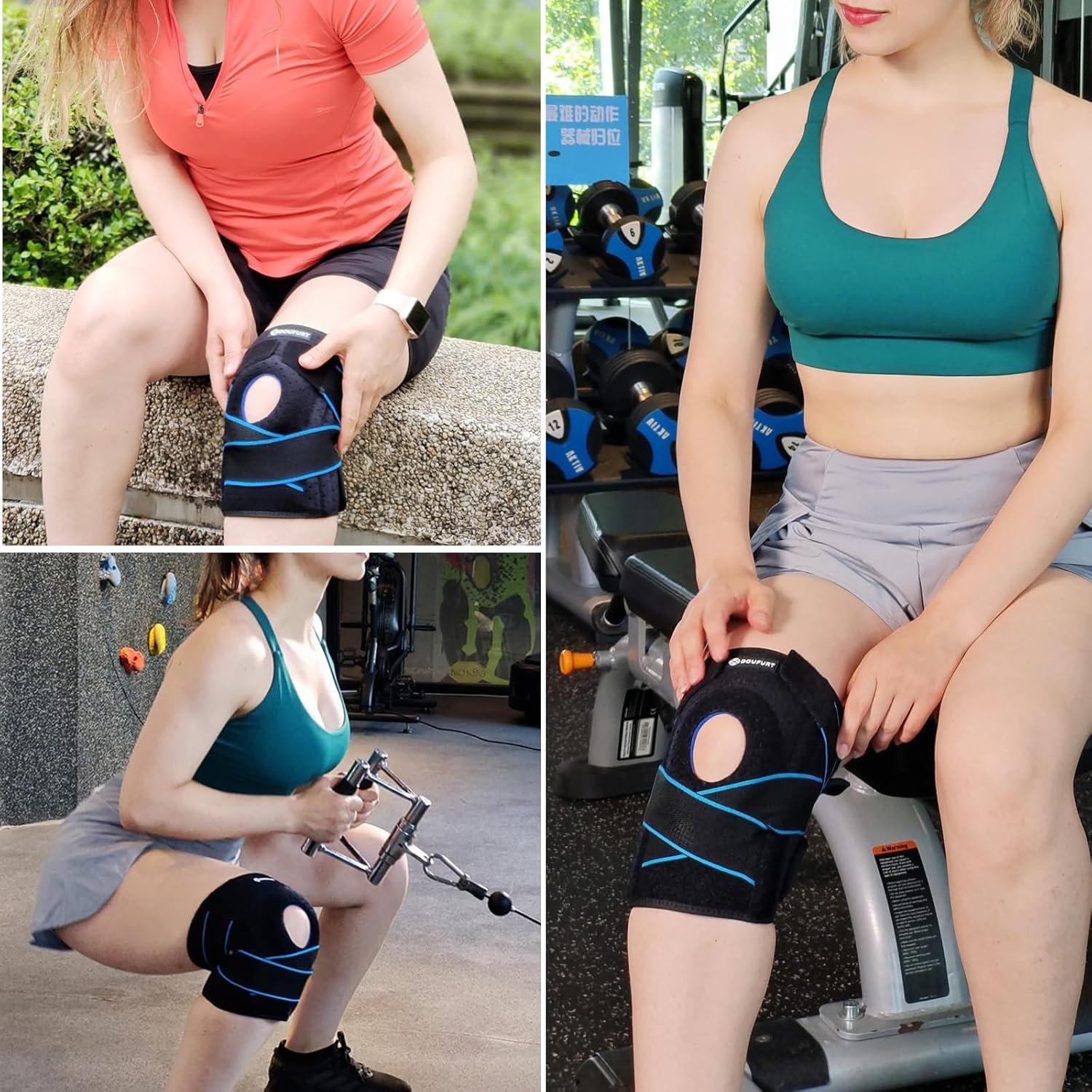 Rodillera DOUFURT Unisex Mediana Alivio Dolor Rodilla Azul/Negro