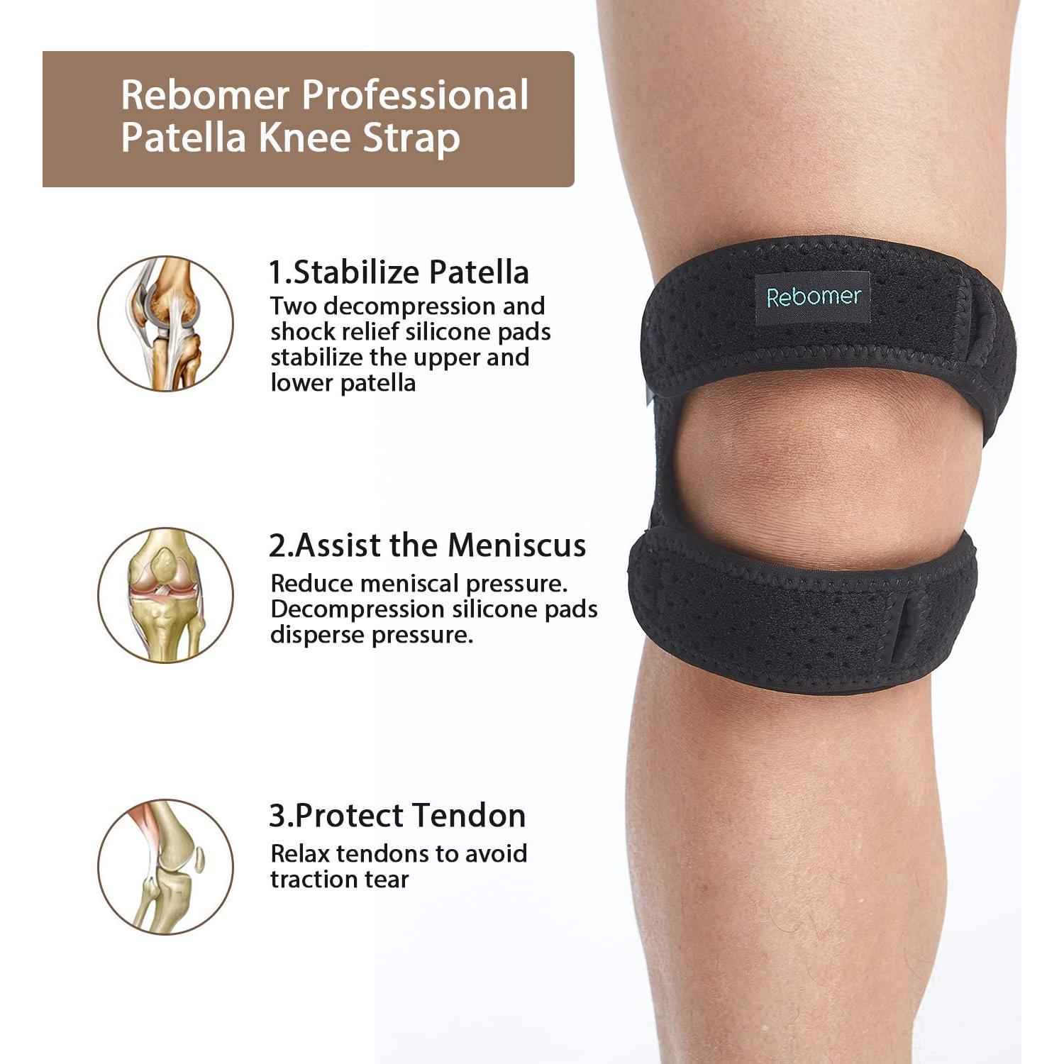 Correa para Rodilla Patella Rebomer con Silicona 3D Ajustable