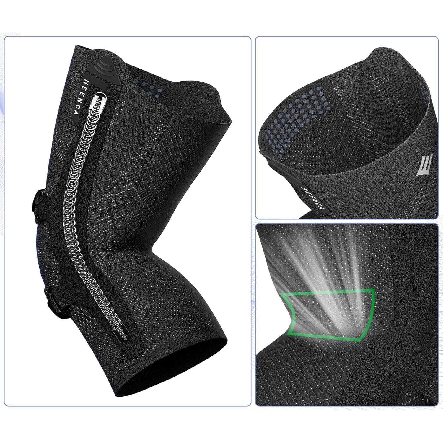 Faja para Rodilla NEENCA Mediana Negra con Almohadillas de Gel