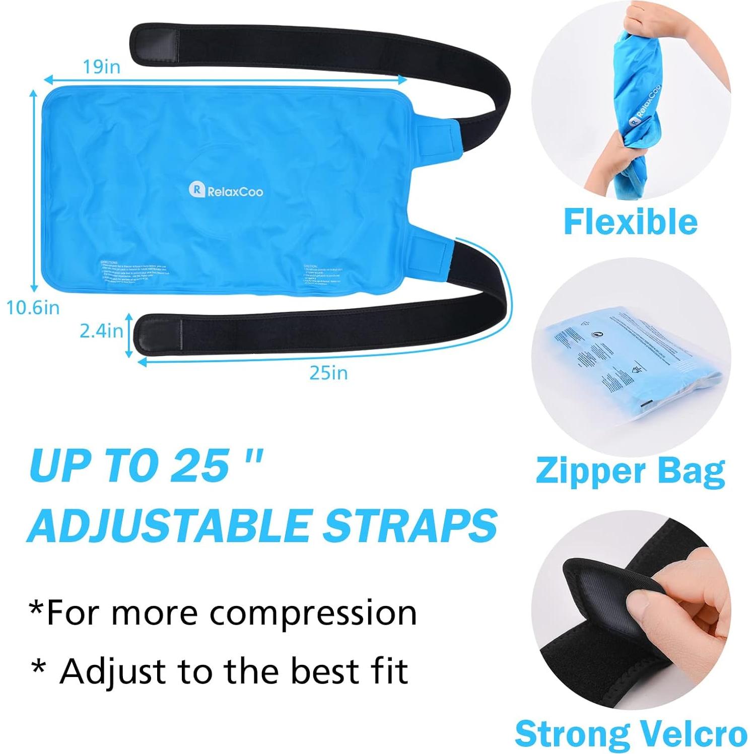 Funda de Hielo para Rodilla RelaxCoo XXL 48.3x26.9cm Reutilizable