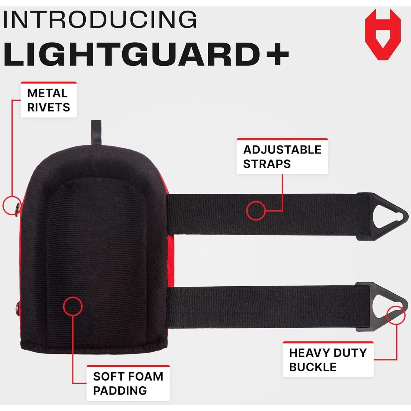 Almohadillas de Rodilla Antideslizantes NoCry LightGuard+ - Rojo