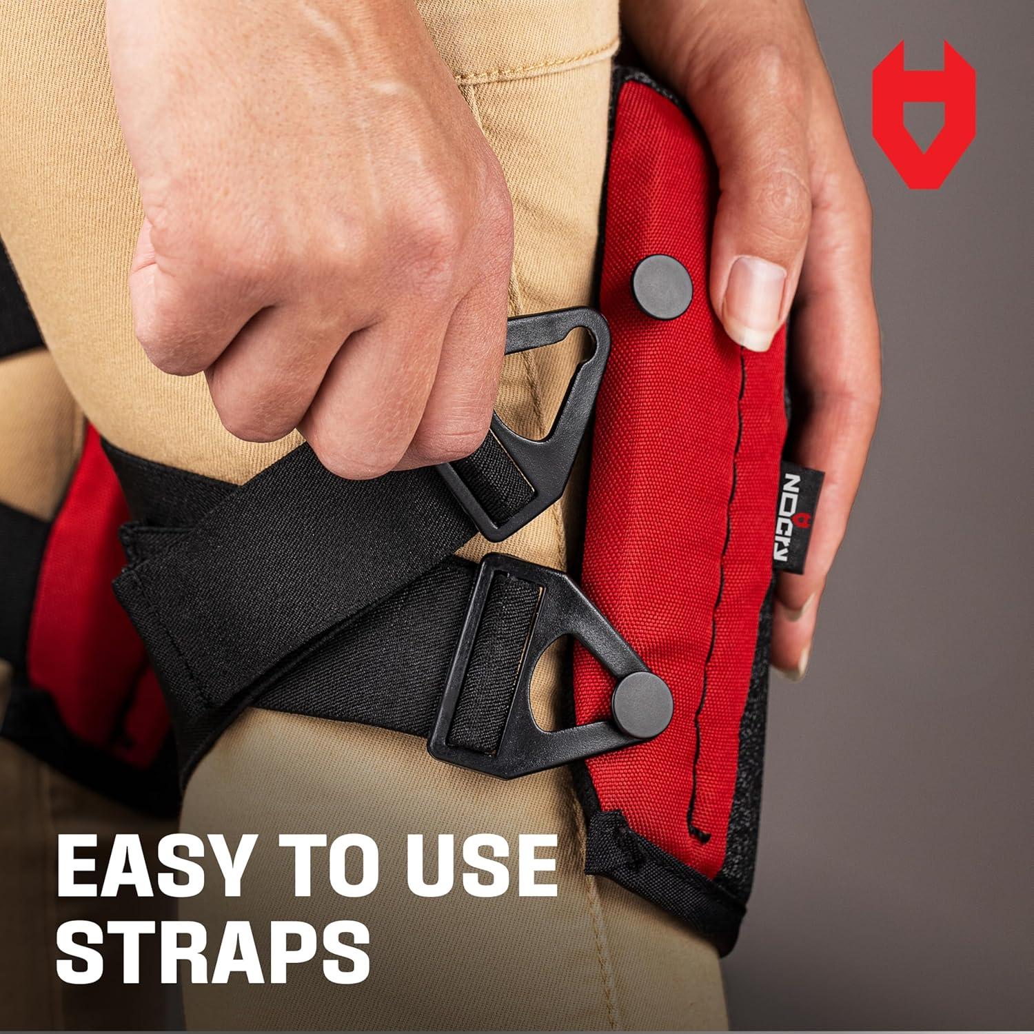 Almohadillas de Rodilla Antideslizantes NoCry LightGuard+ - Rojo