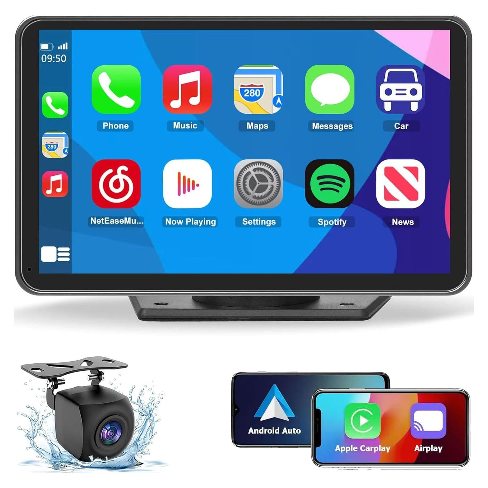 Pantalla CarPlay 7" PASLDA con Bluetooth y GPS