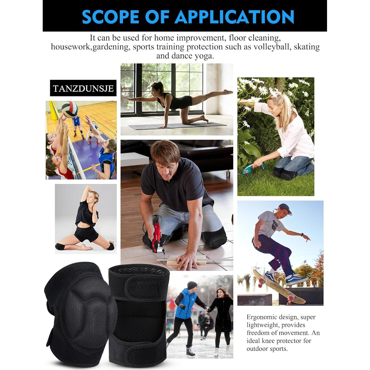 Rodilleras de Jardinería EVA 20mm Ajustables para Hombres y Mujeres