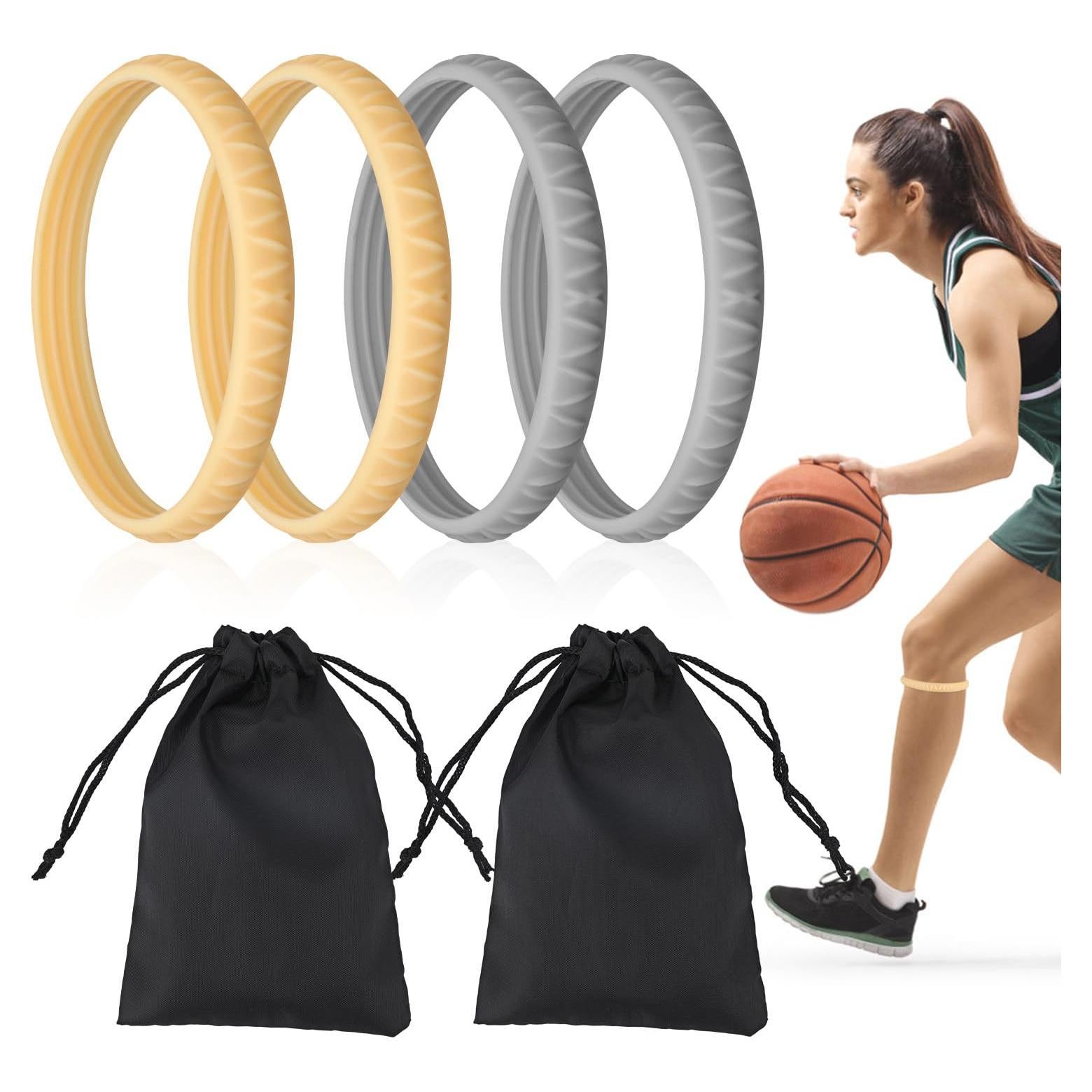 4 Correas de Tendón Patelar BOXOB para Rodilla - Goma Amarillo