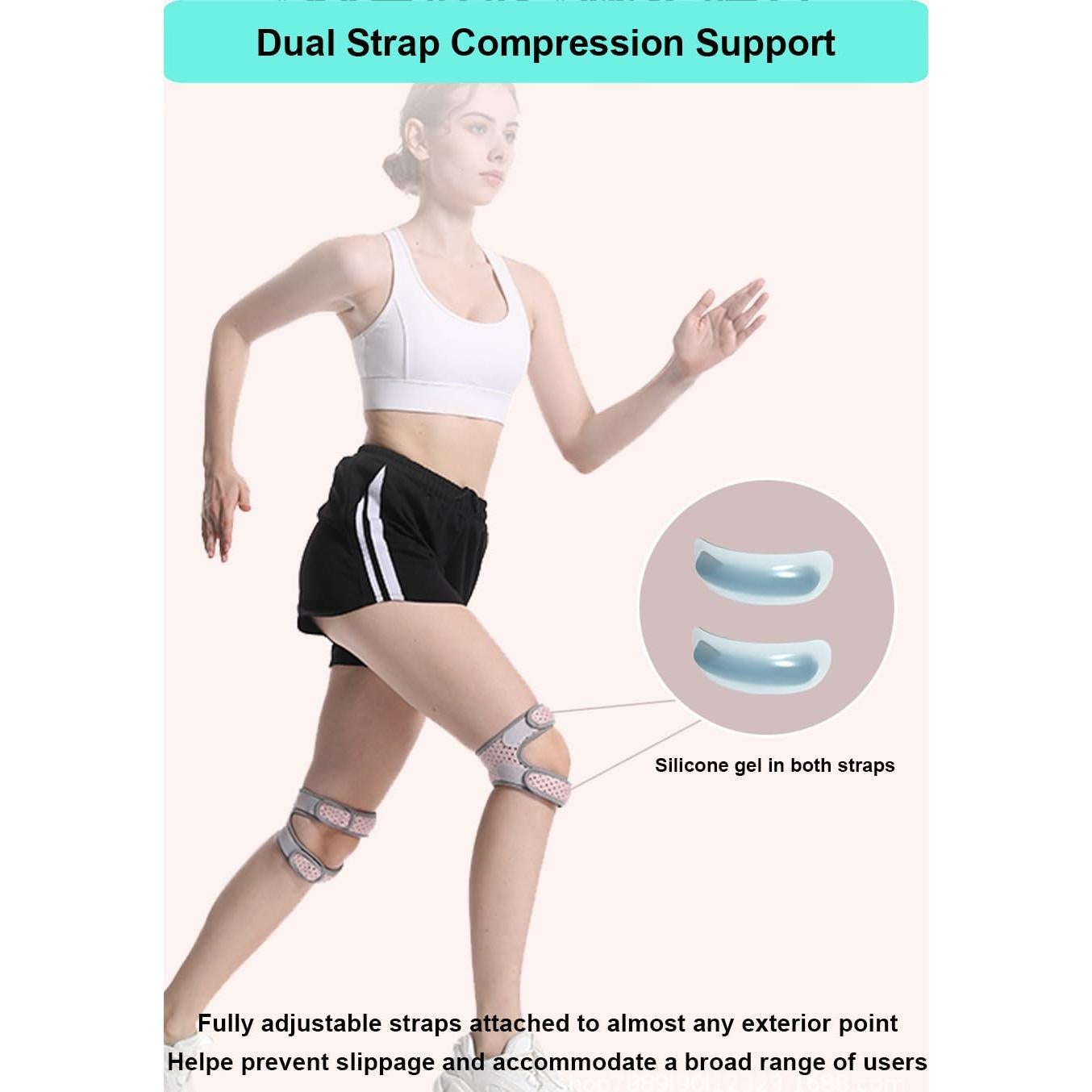 Férula para Rodilla SUJAYU Rosa Ajustable para Alivio de Dolor