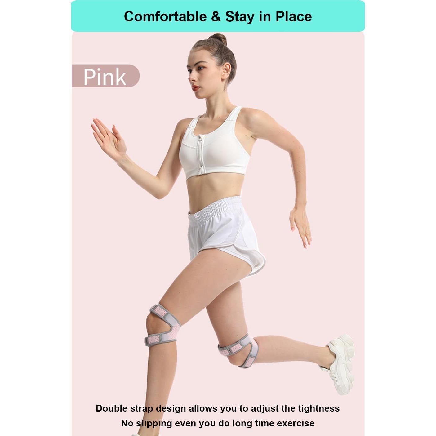 Férula para Rodilla SUJAYU Rosa Ajustable para Alivio de Dolor