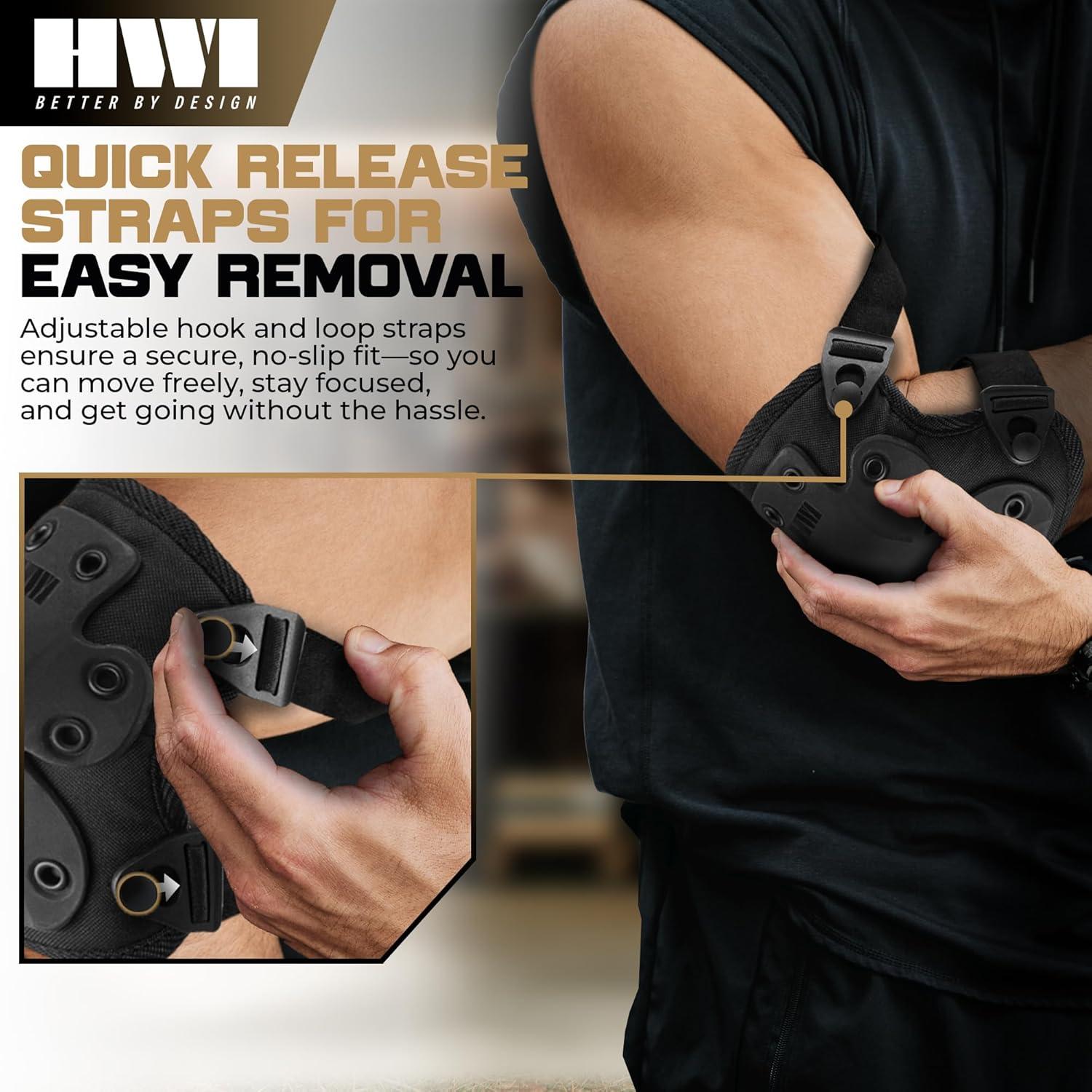 Almohadillas para Codo HWI NGE-100 Ajustables Negras