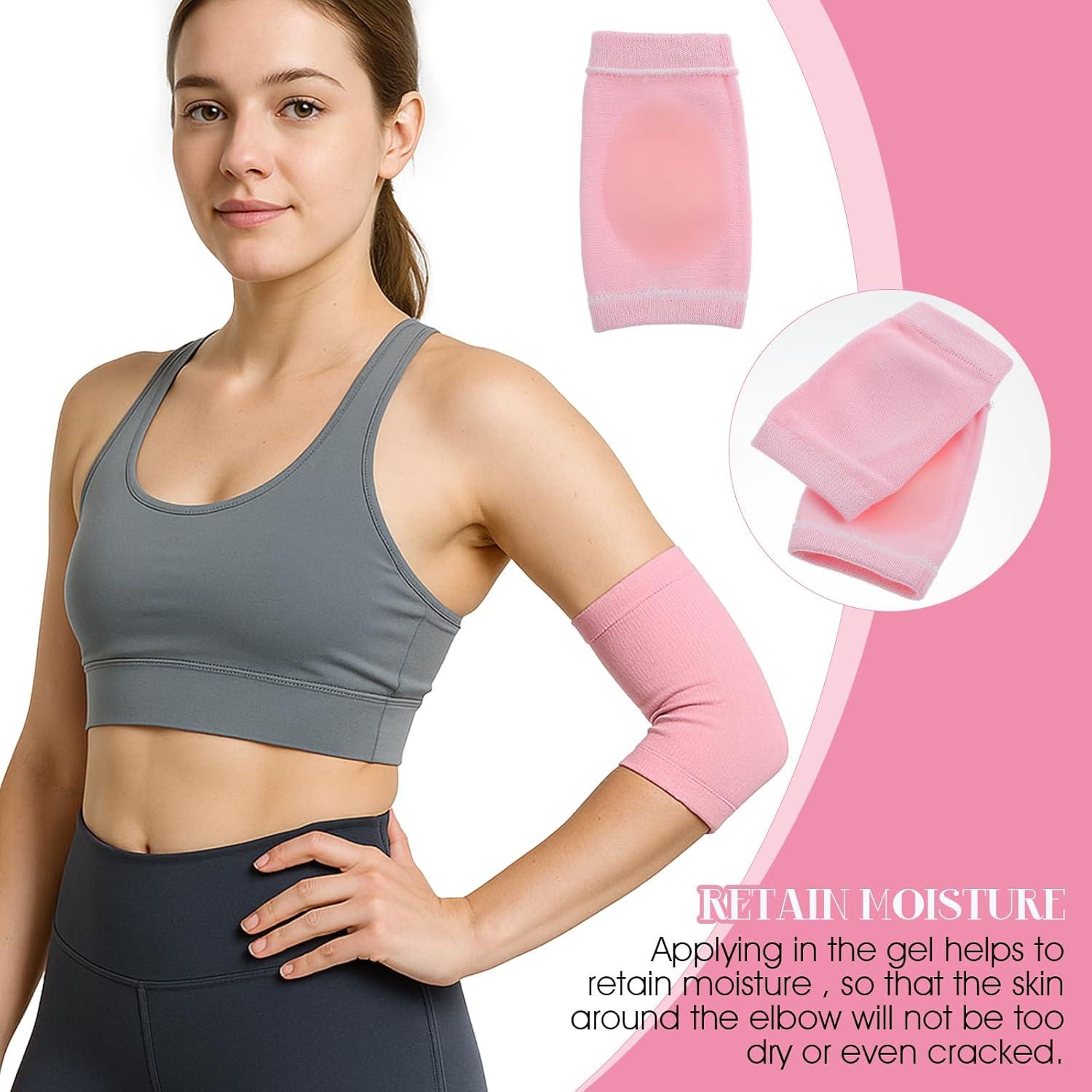 2 Pares Almohadillas de Codo de Gel Spandex Hidratantes