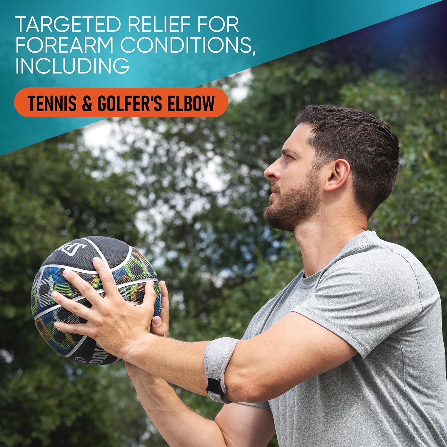 Faja de Codo Ajustable PhysFlex - Alivio Tendinitis (Paquete de 2)