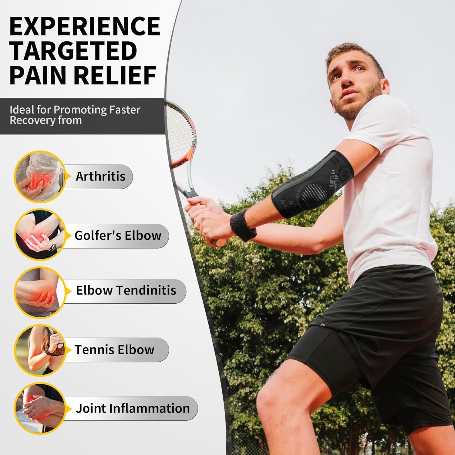 Faja de Codo CAMBIVO para Tendinitis y Tenista - 2 Paquetes