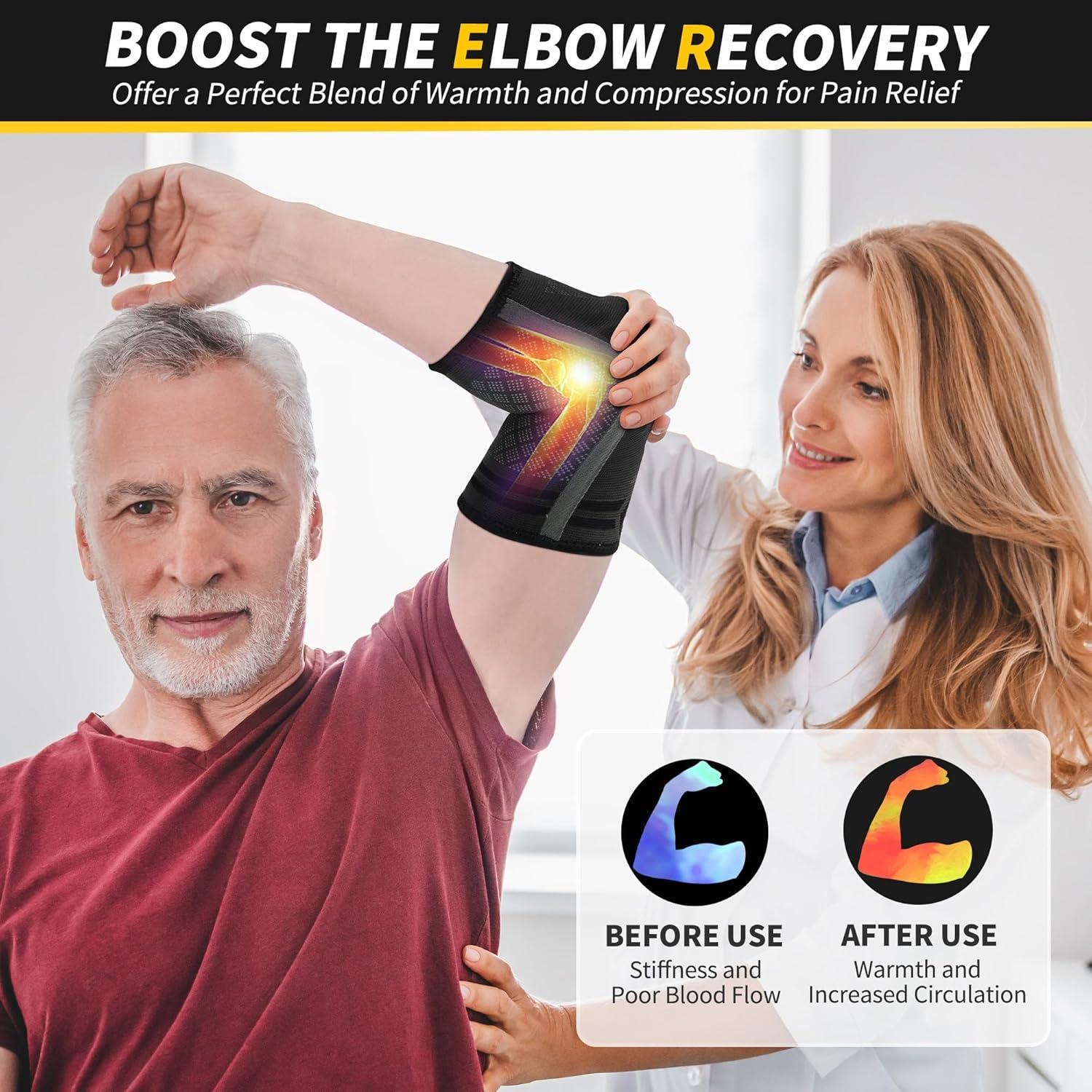 Faja de Codo CAMBIVO para Tendinitis y Tenista - 2 Paquetes