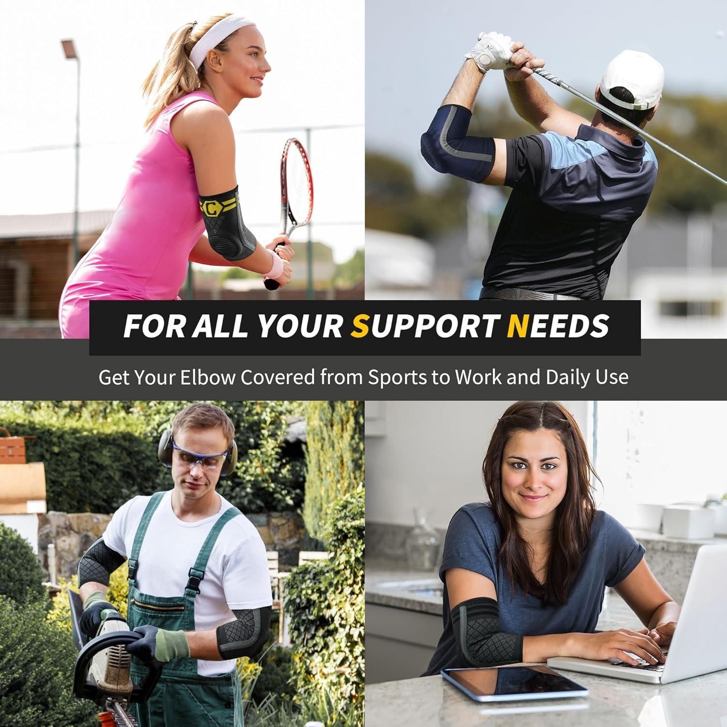 Faja de Codo CAMBIVO para Tendinitis y Tenista - 2 Paquetes