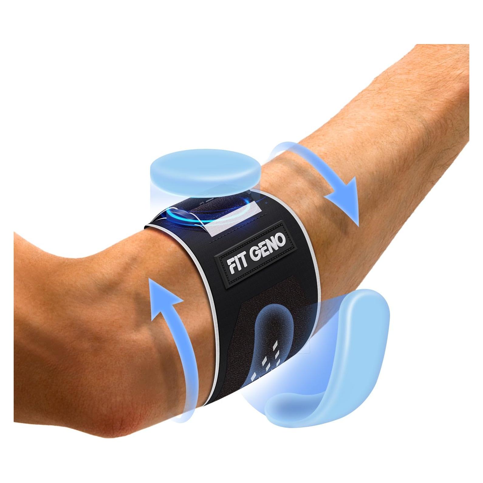 Faja de Codo Fit Geno Ajustable para Tenis y Golf - Alivio Tendinitis
