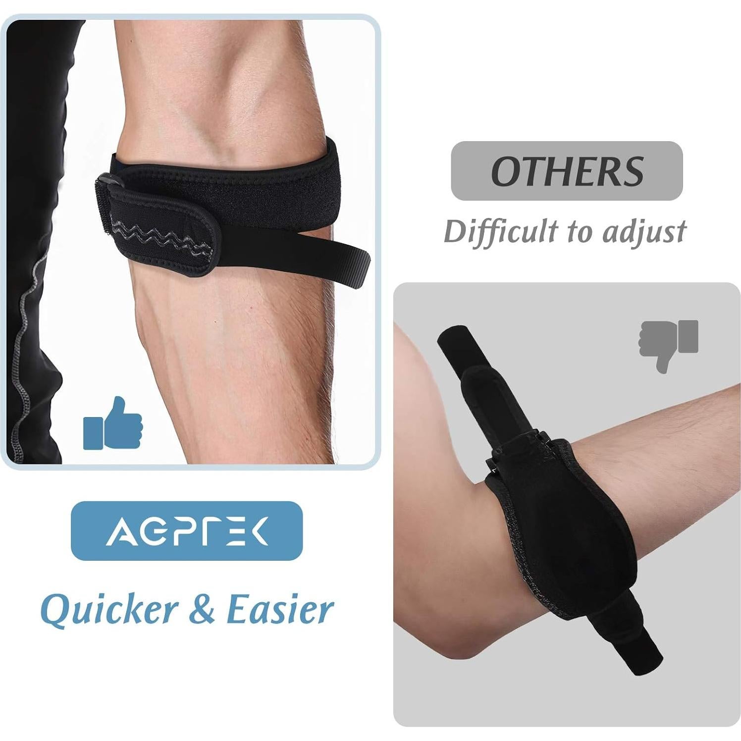 Faja de Soporte para Codo AGPTEK - Alivio Tendinitis 2 Piezas