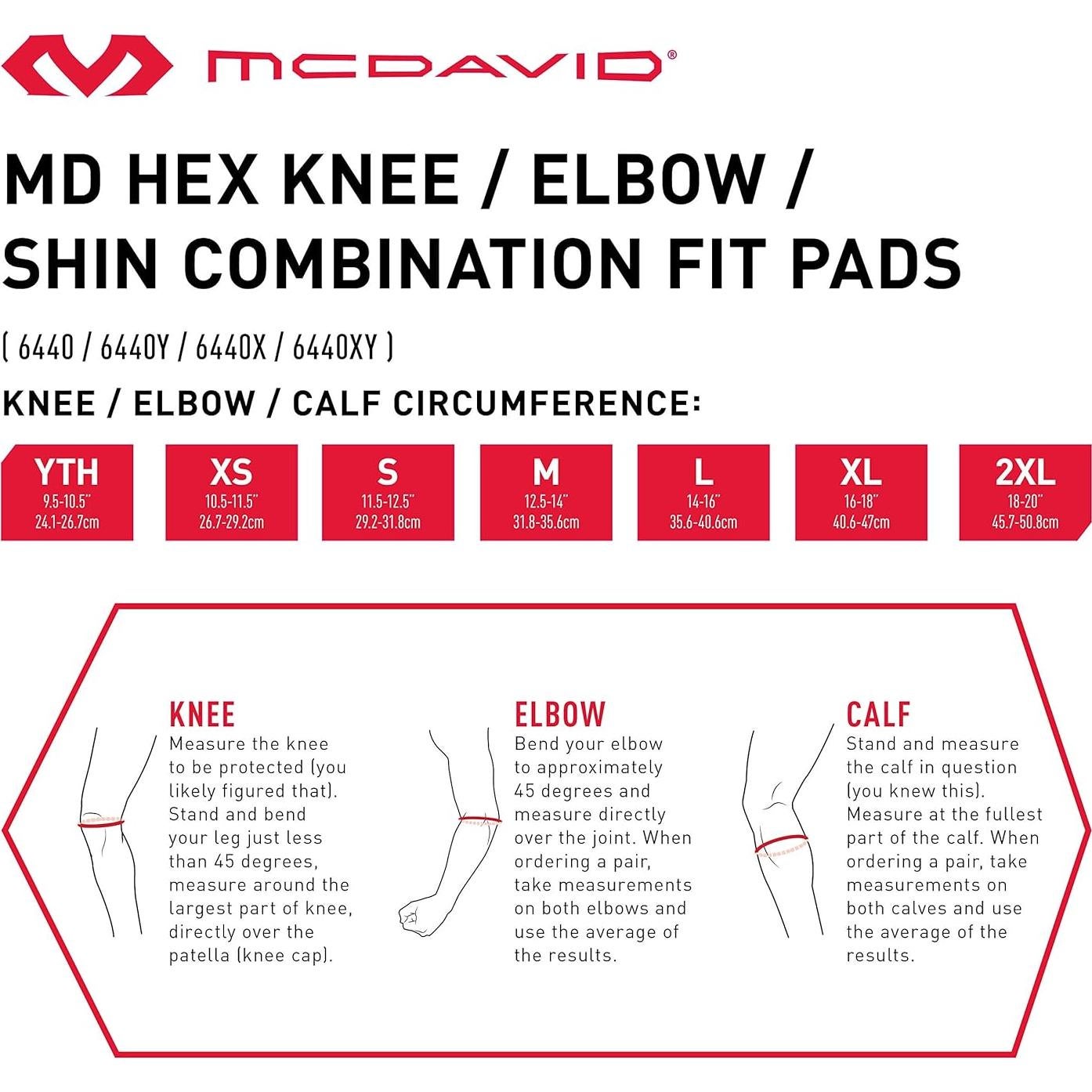 Mangas de rodilla McDavid HEX para hombres y mujeres - Negro