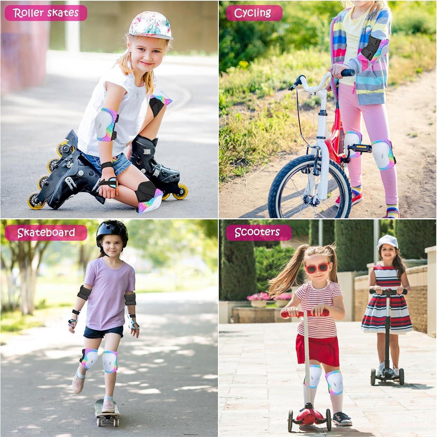 Set Protector 7 en 1 PAMAID para Niños - Rodilleras, Coderas y Muñequera