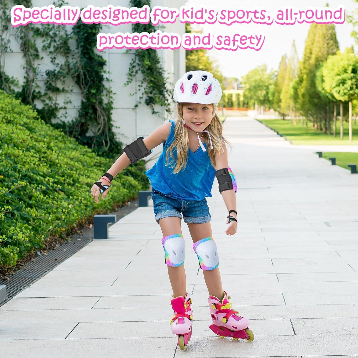 Set Protector 7 en 1 PAMAID para Niños - Rodilleras, Coderas y Muñequera