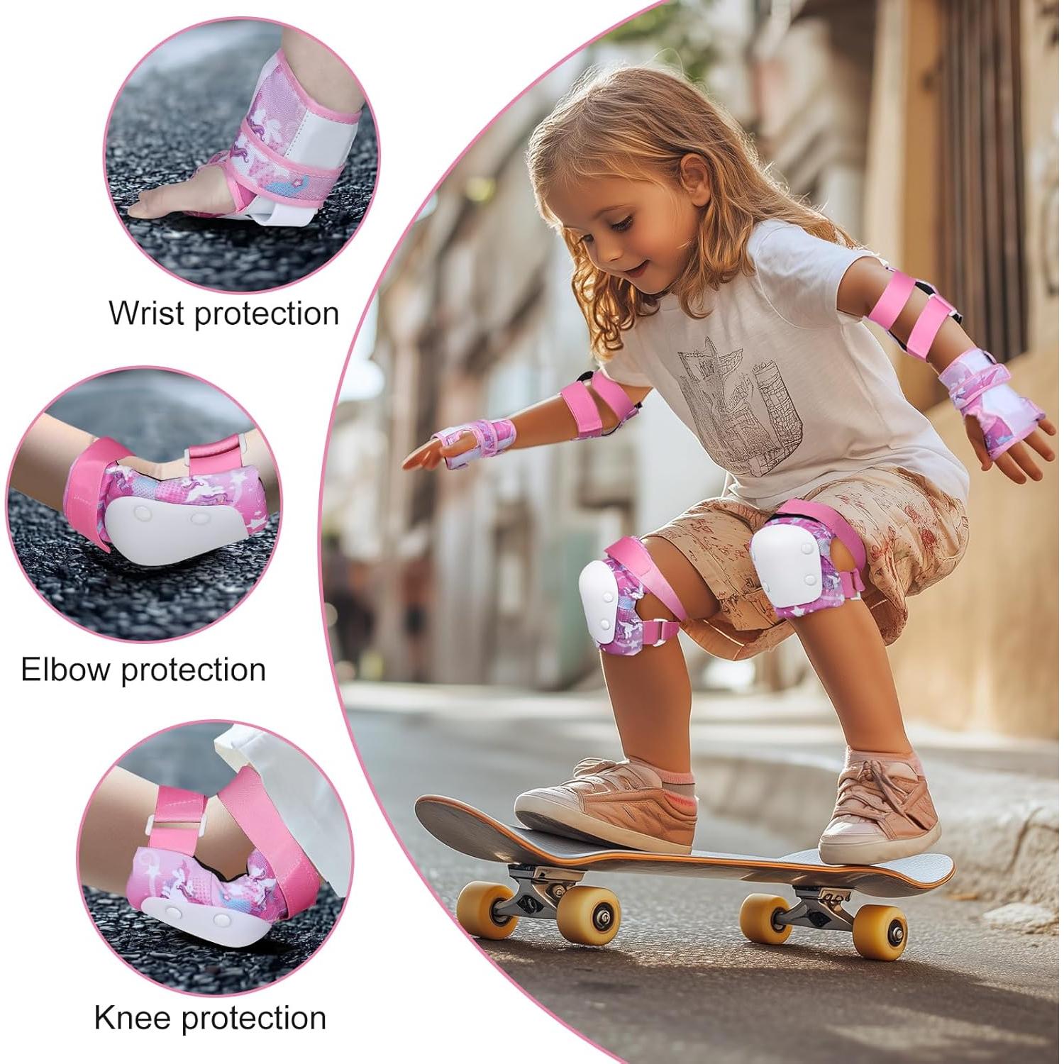 Conjunto de Rodilleras y Codilleras YOOXARMOR Unicornio 3-8 Años