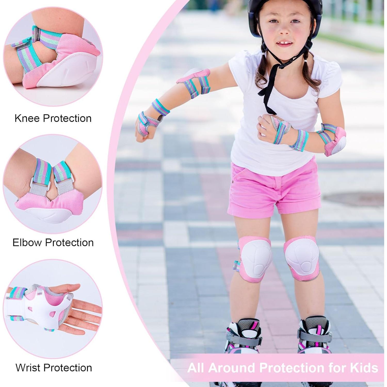 Conjunto de Protección FIODAY para Niños 3-8 Años Rosa