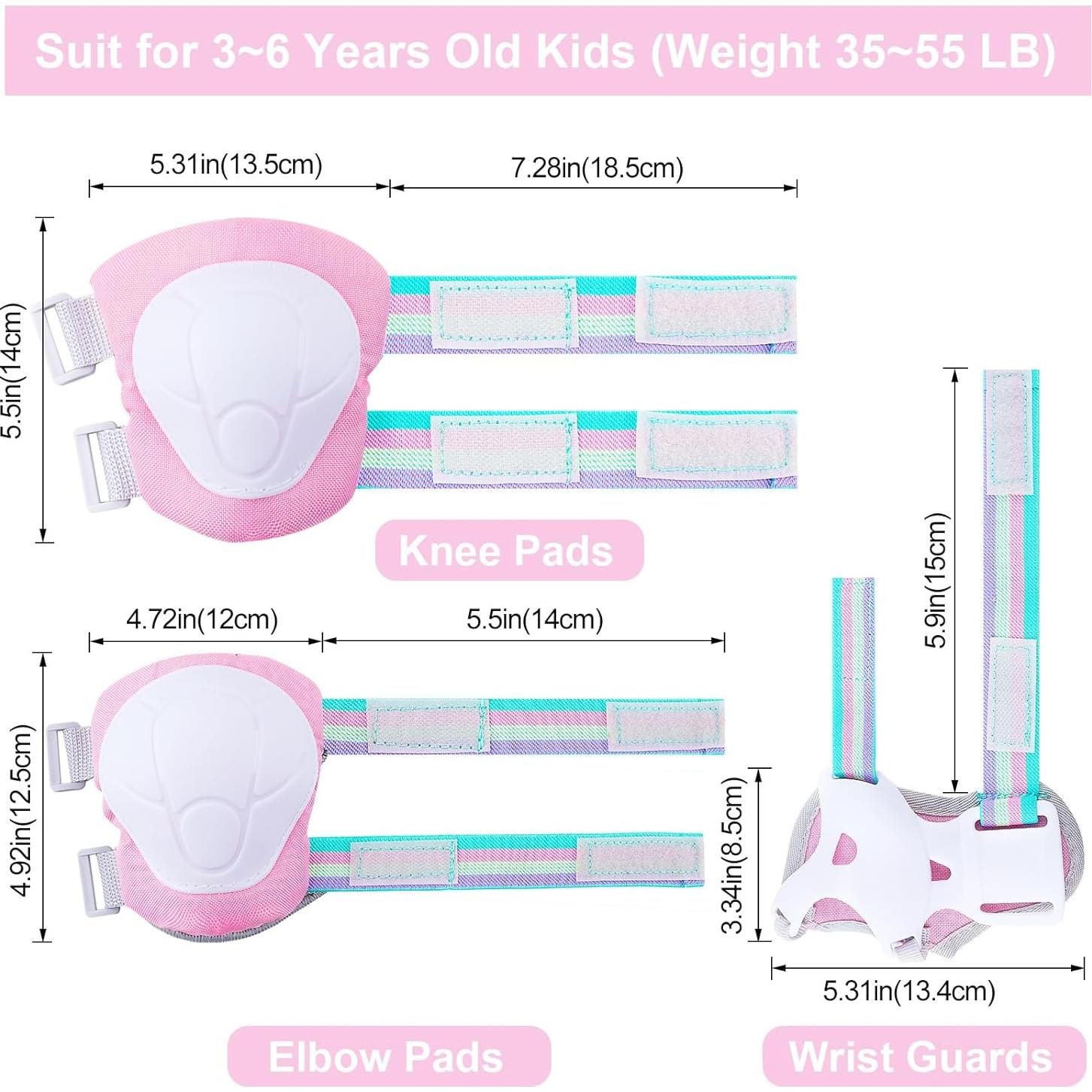 Conjunto de Protección FIODAY para Niños 3-8 Años Rosa