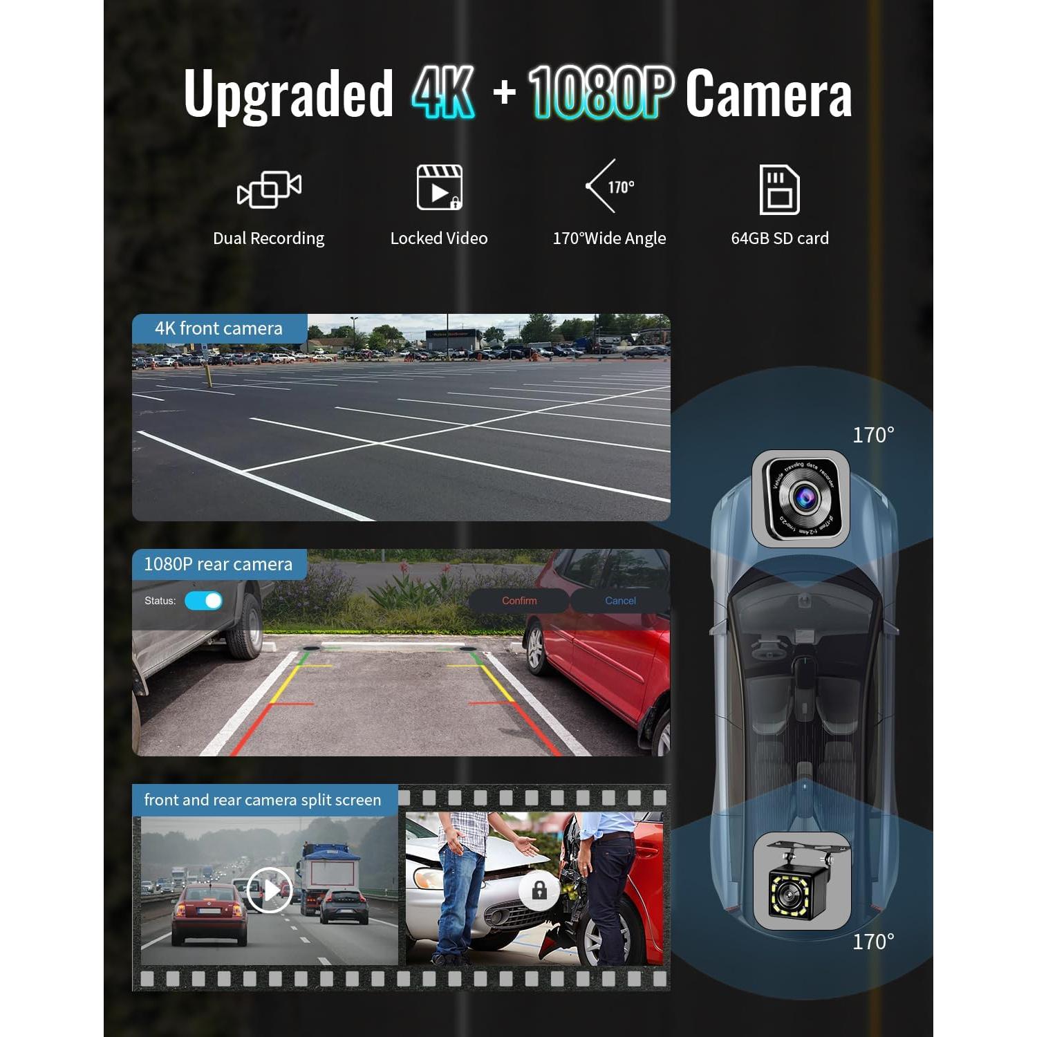 Pantalla portátil Madoec Carplay 9" inalámbrica GPS 4K