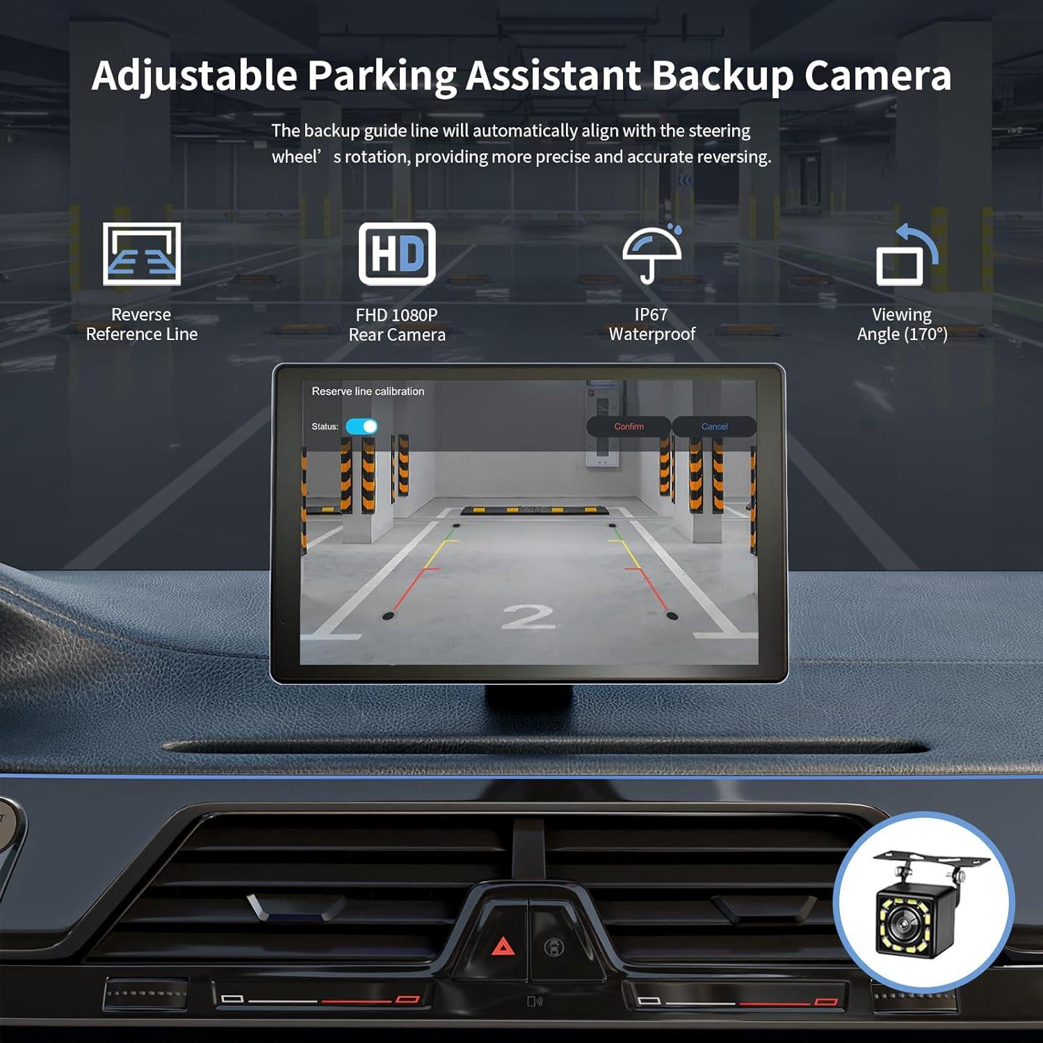 Pantalla portátil Madoec Carplay 9" inalámbrica GPS 4K