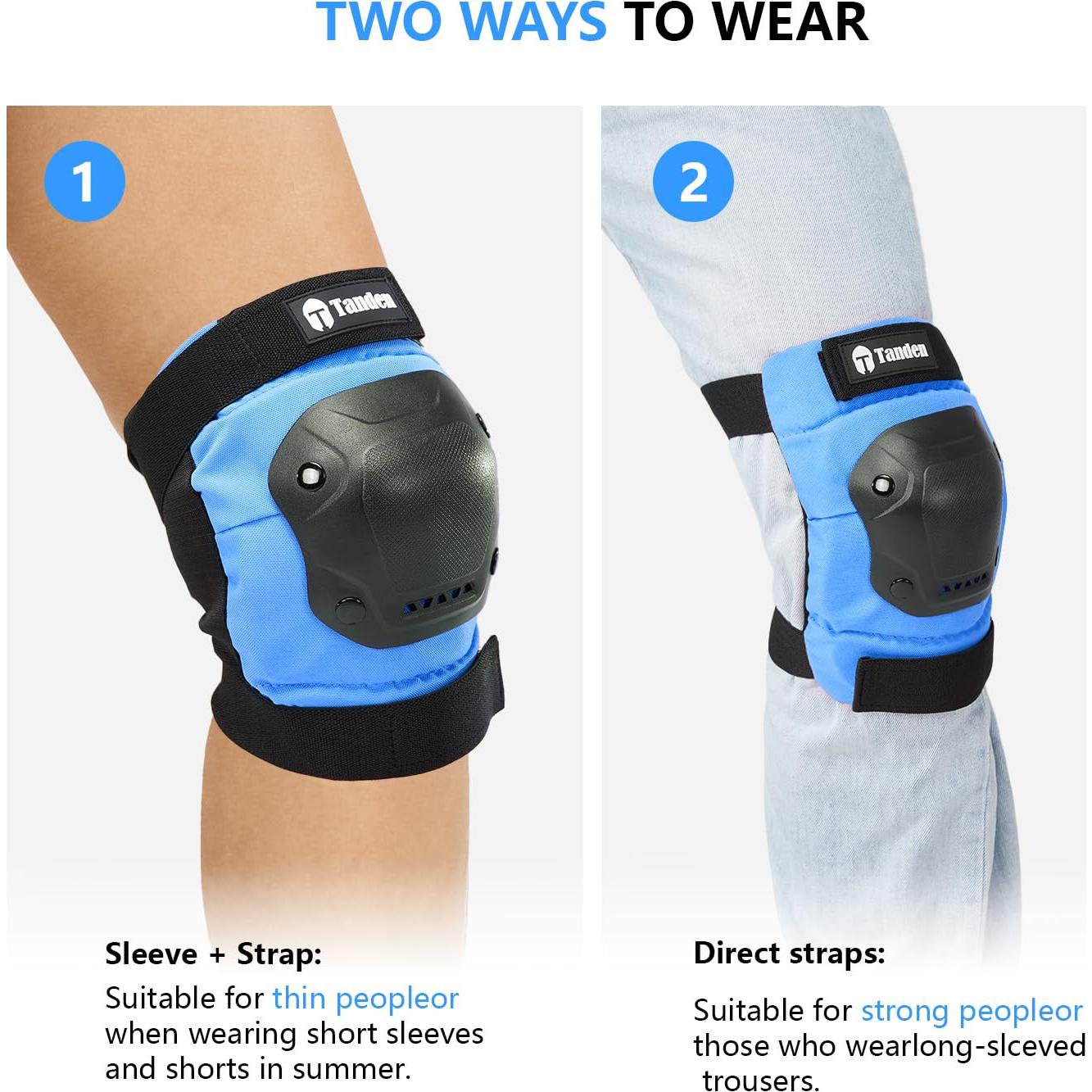 Conjunto de Protección para Niños Tanden - Rodilleras y Muñequera Azul