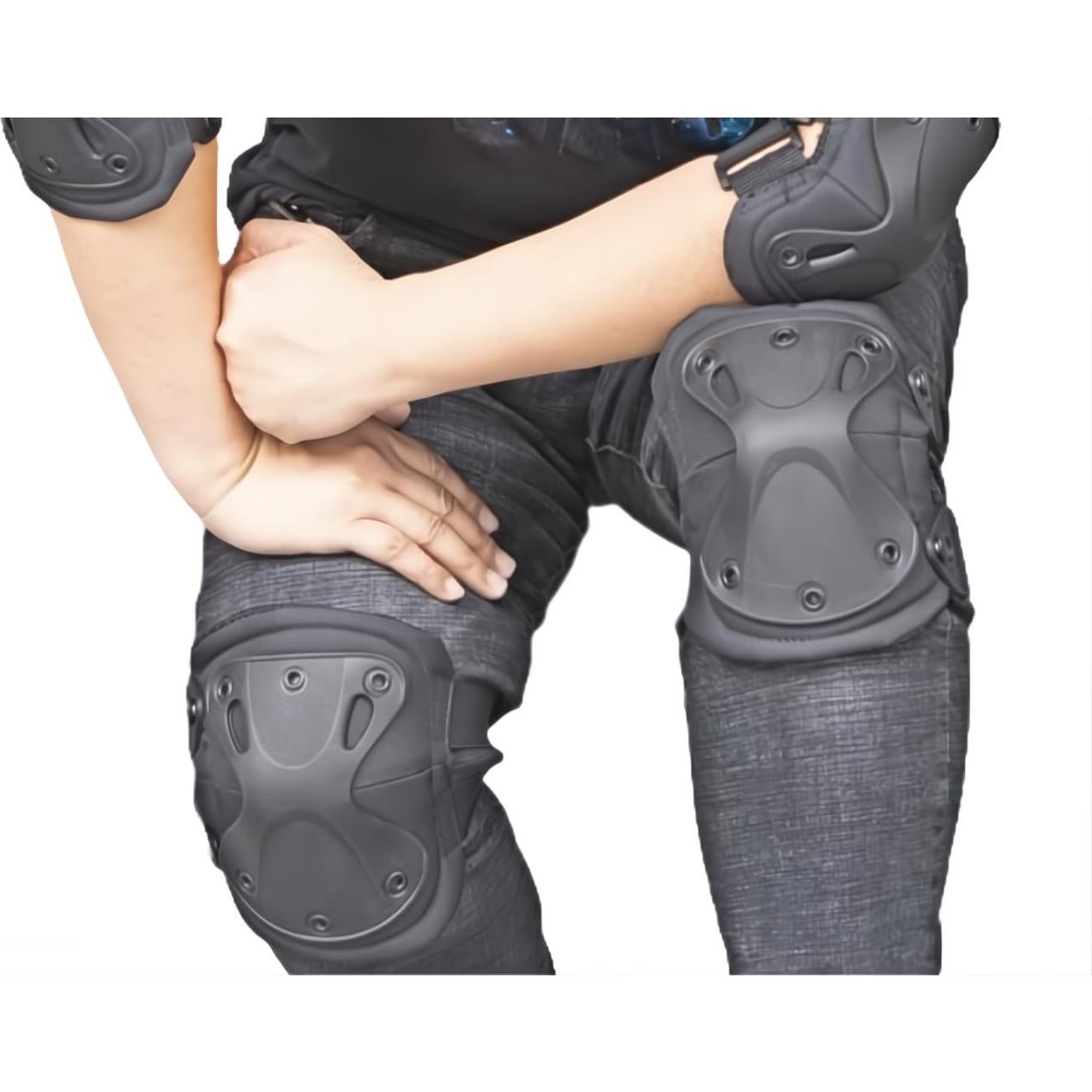 Paquete de 4 Almohadillas Tácticas para Rodillas y Codos KUJOBUY