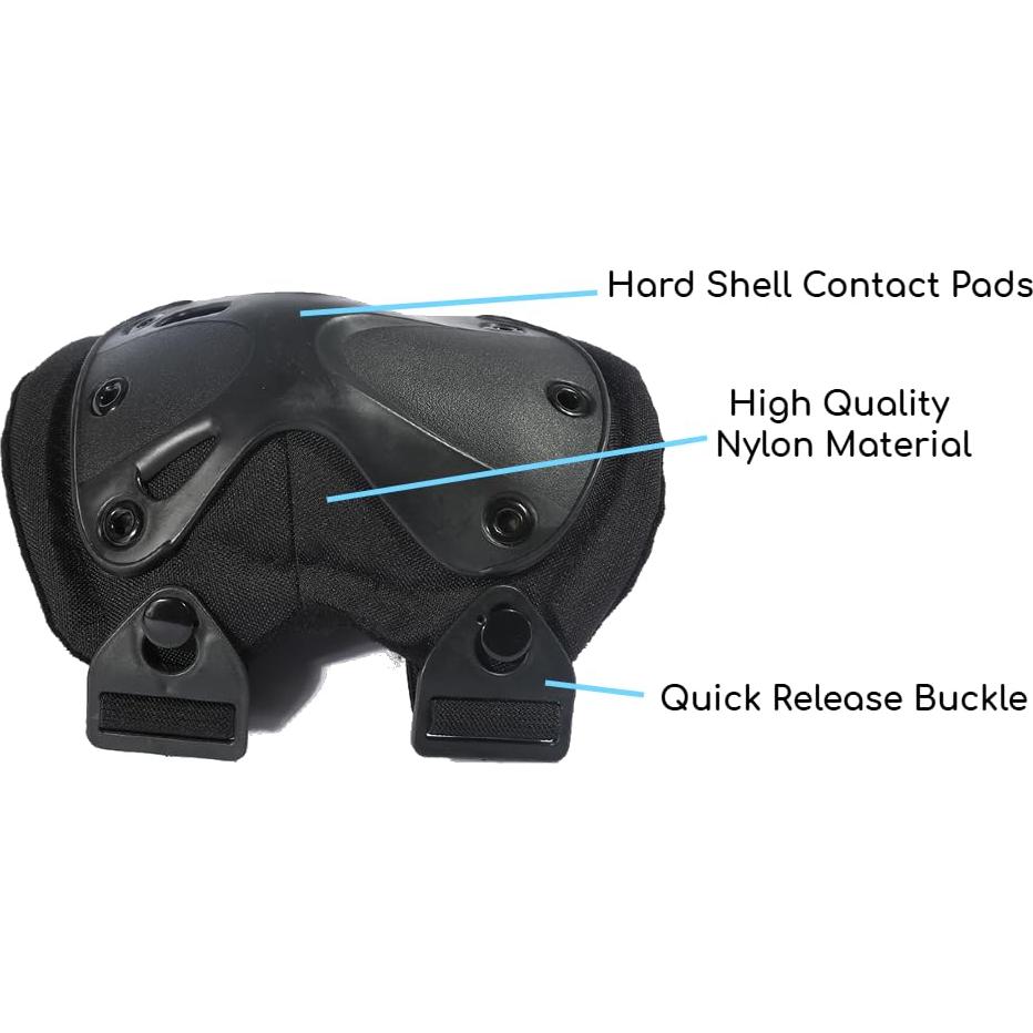 Paquete de 4 Almohadillas Tácticas para Rodillas y Codos KUJOBUY