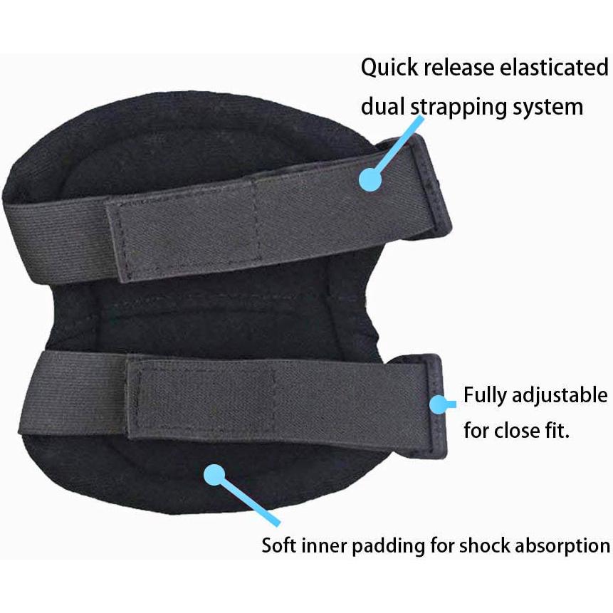 Paquete de 4 Almohadillas Tácticas para Rodillas y Codos KUJOBUY