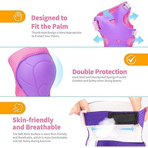 Conjunto de Protección 6 en 1 para Niños SOHOUR - Rodilleras, Coderas y Muñequera