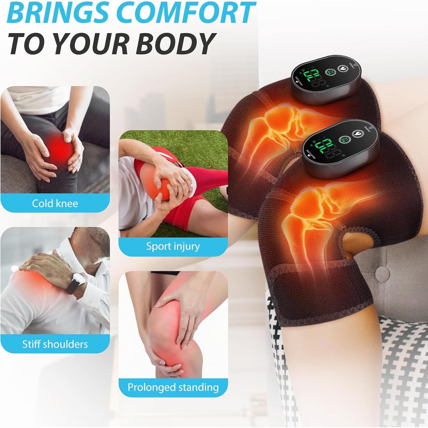 Almohadilla Térmica Eléctrica ROMYSE 3-en-1 para Rodilla, Codo y Hombro