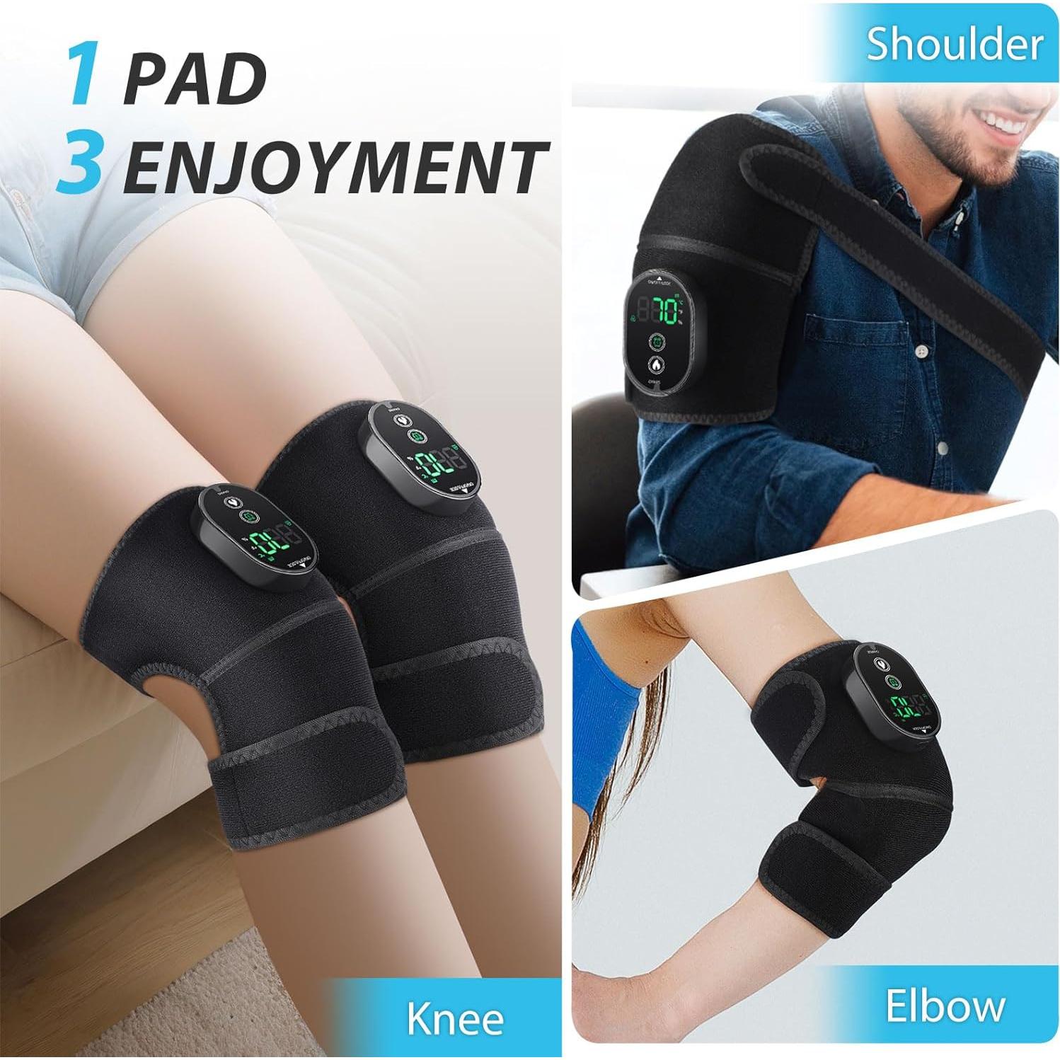 Almohadilla Térmica Eléctrica ROMYSE 3-en-1 para Rodilla, Codo y Hombro