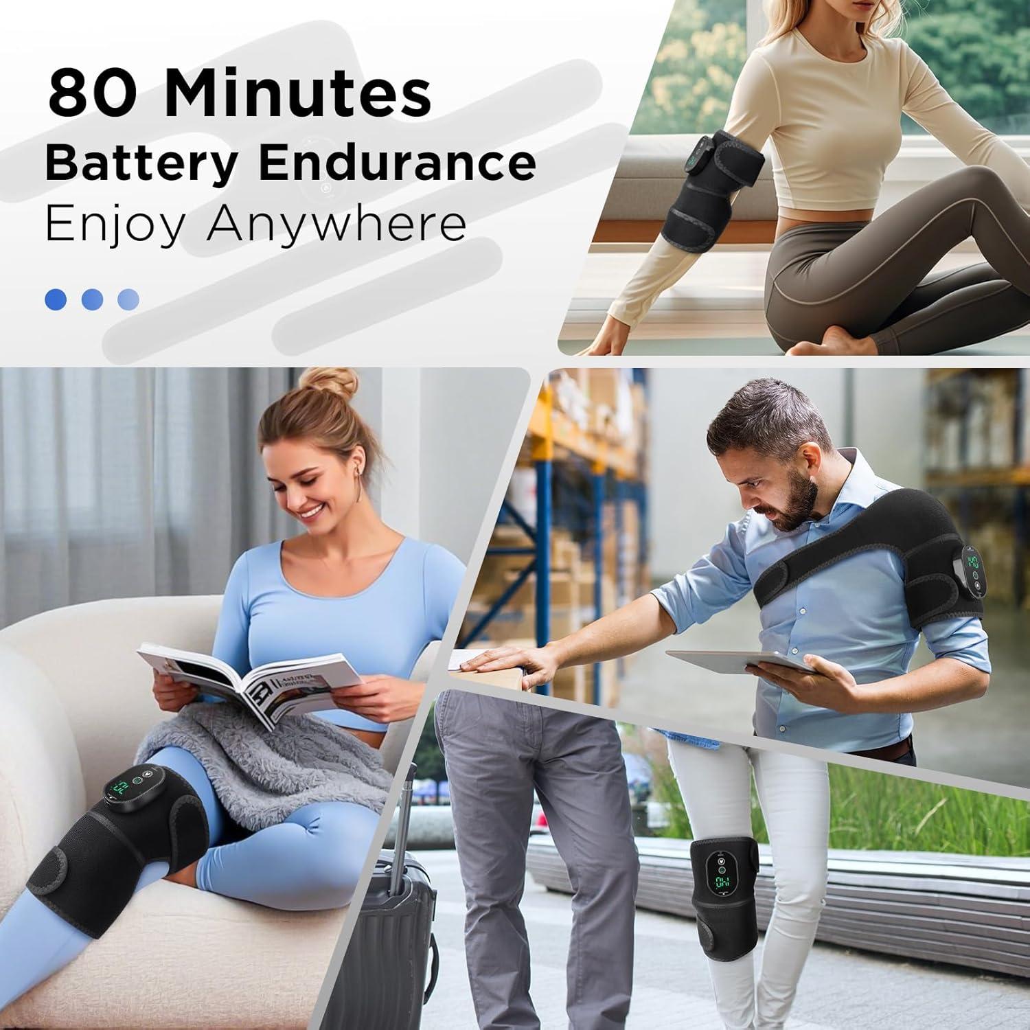 Almohadilla Térmica Eléctrica ROMYSE 3-en-1 para Rodilla, Codo y Hombro